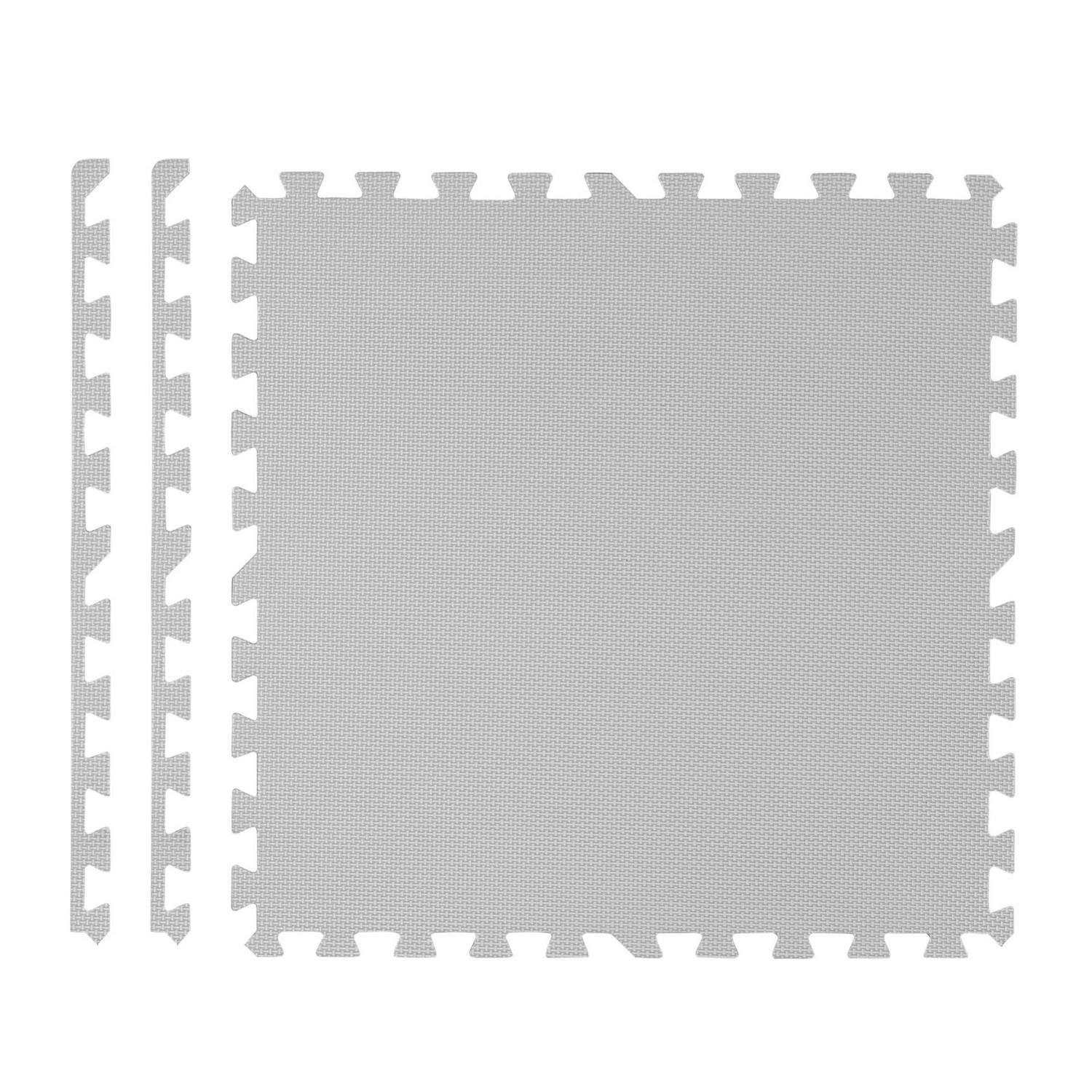 Large foam mat, puzzle 4 pcs gray