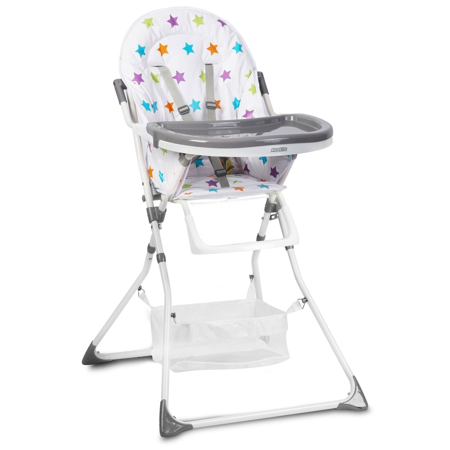 Dining chair Eldo white and gray with star pattern