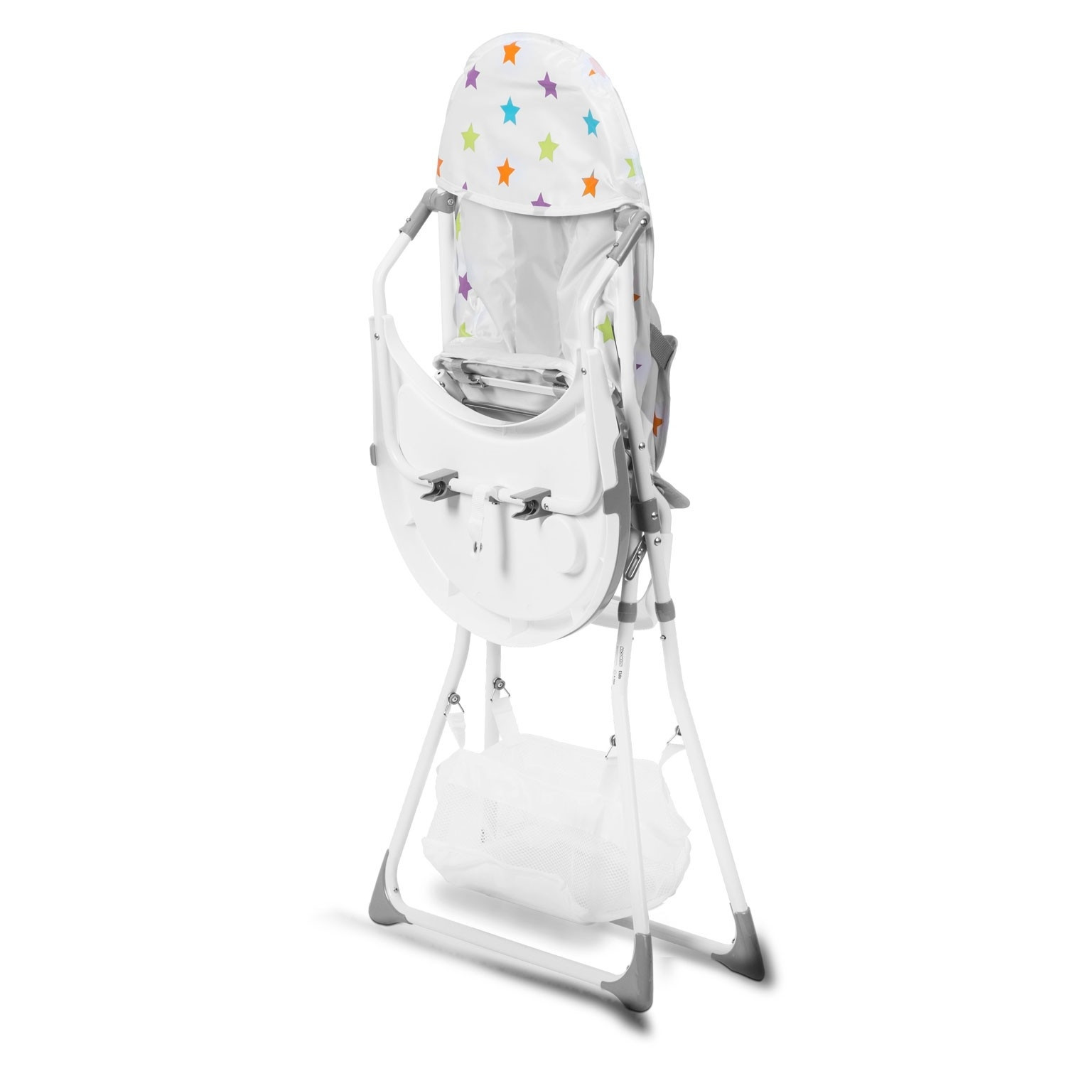 Dining chair Eldo white and gray with star pattern