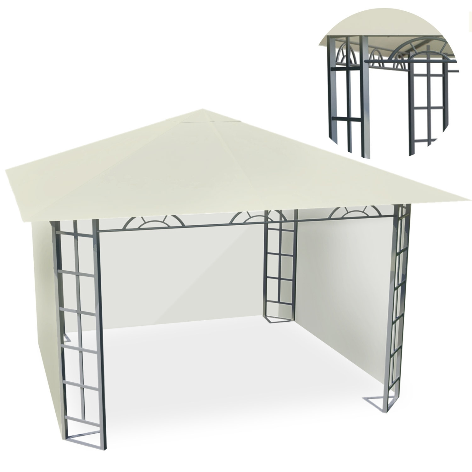 Beiger Gartenpavillon 3x3m - Modell 4934
