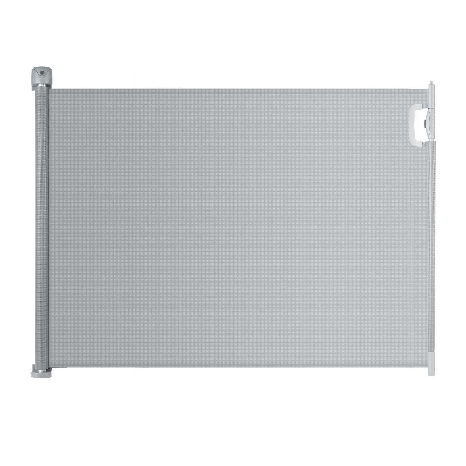 Gray retractable security gate Nukido