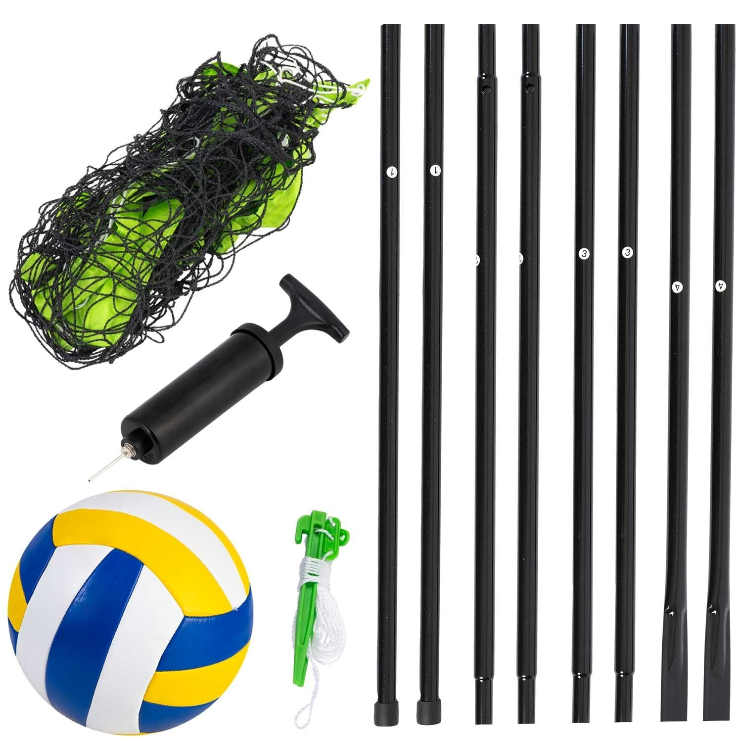 Rede e suporte para voleibol e badminton, 570 cm