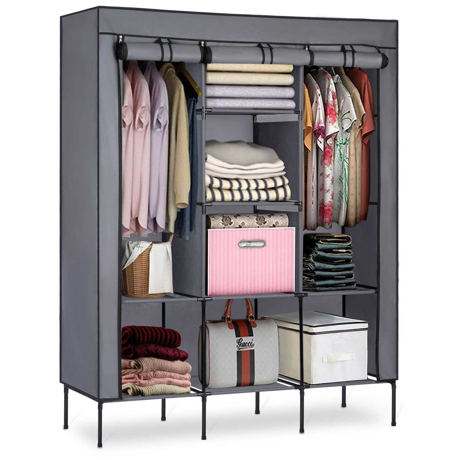 Textilgarderobe Massido - Graphit