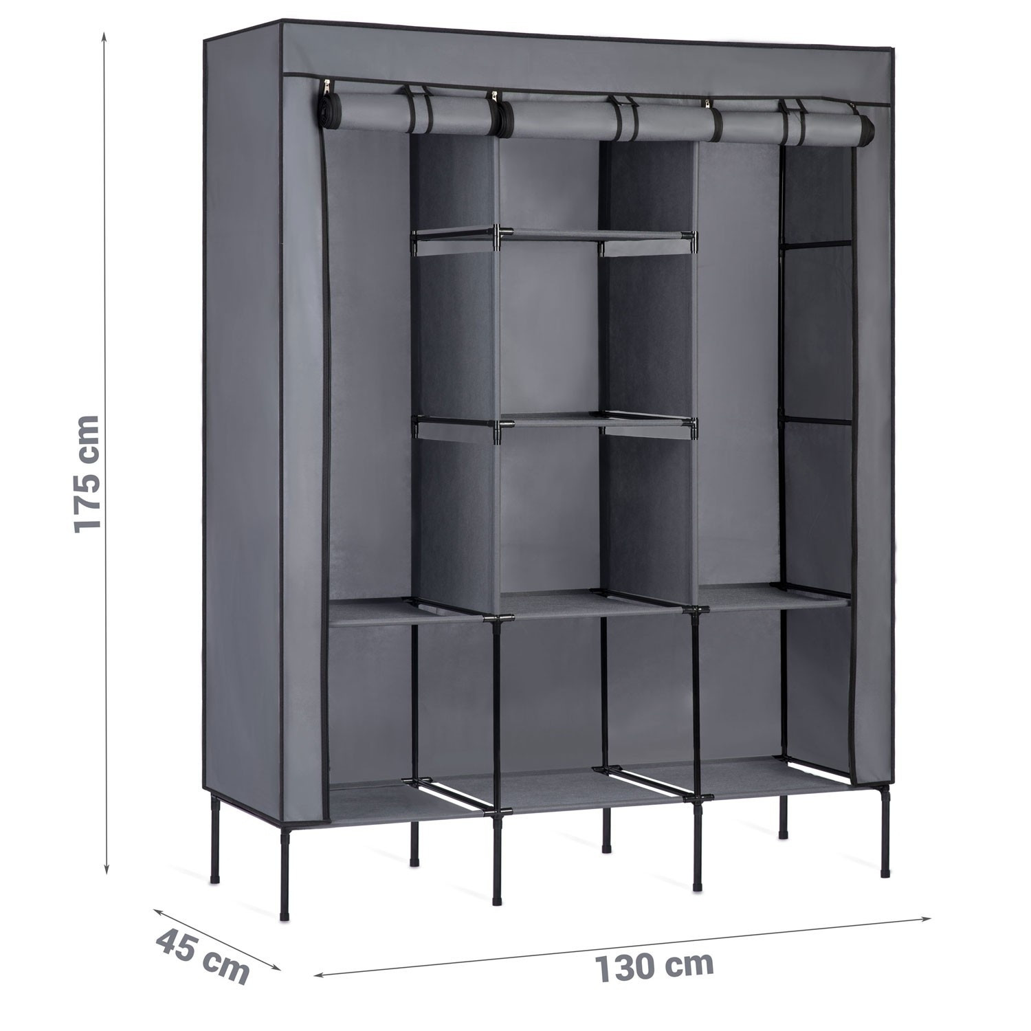 Textilgarderobe Massido - Graphit