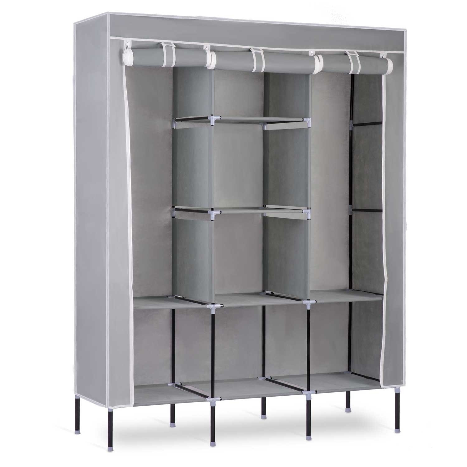Textile wardrobe Massido - Grey