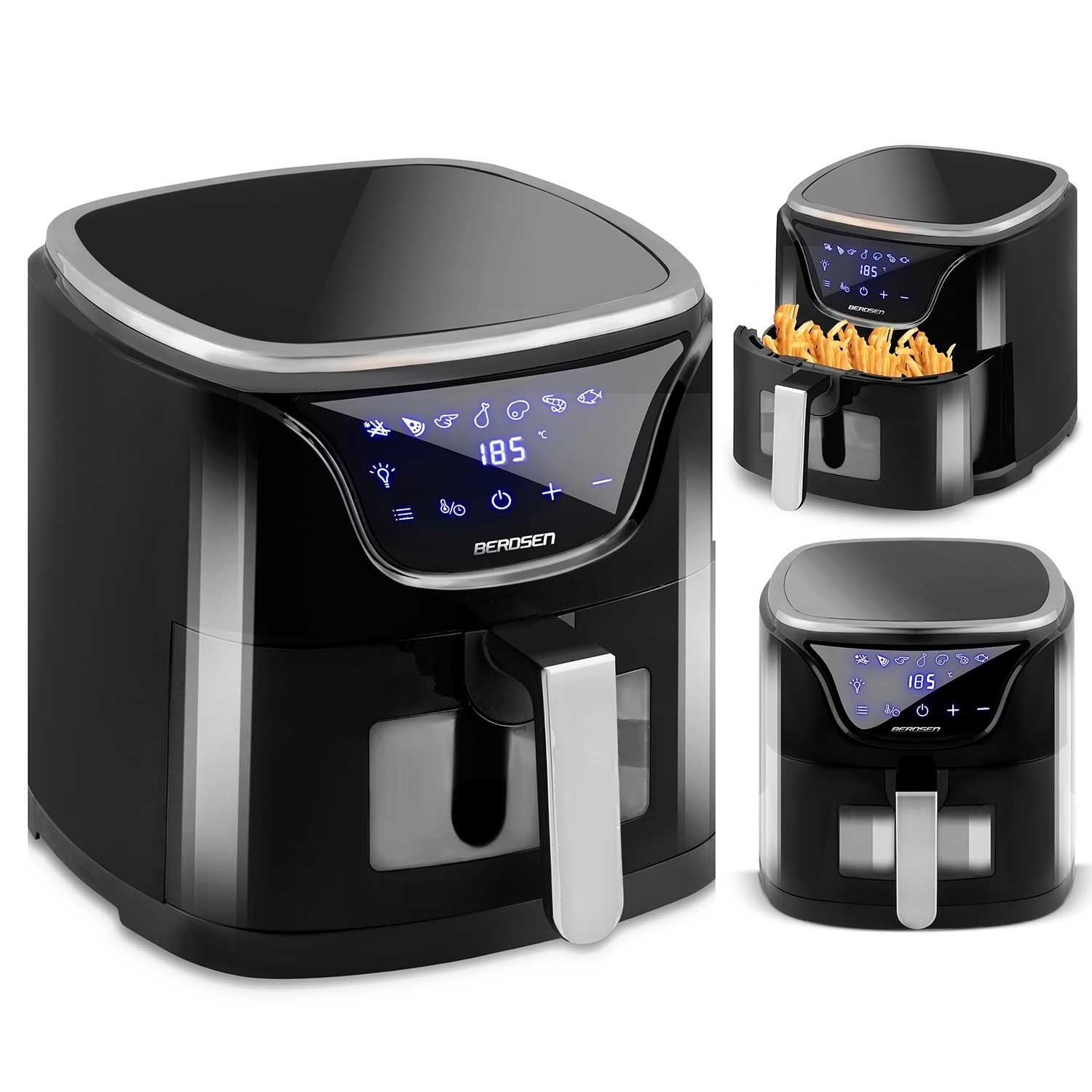 Heißluftfritteuse 5L, Touchscreen, 1500W, 7 Programme