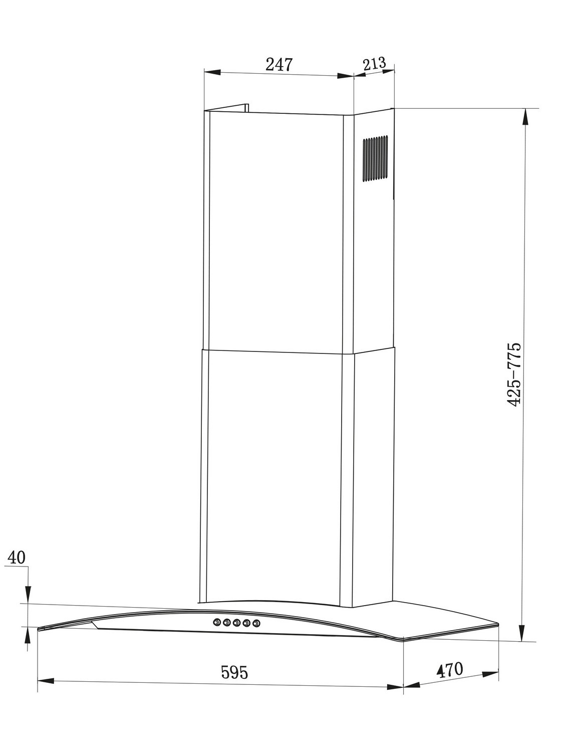 Exaustor 60 cm Berdsen BT-202