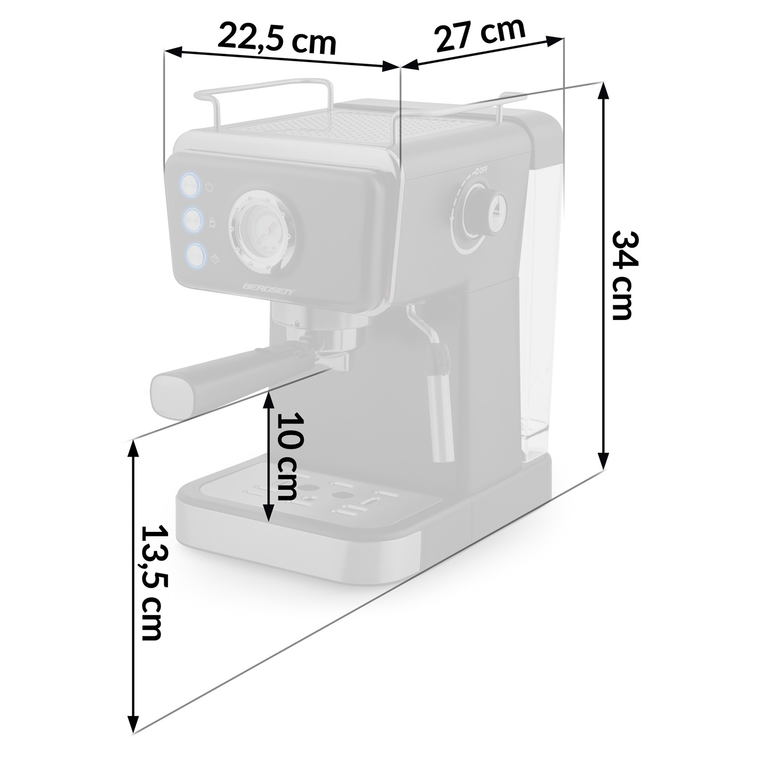 Machine à café Berdsen BD-772 20 bars, noire