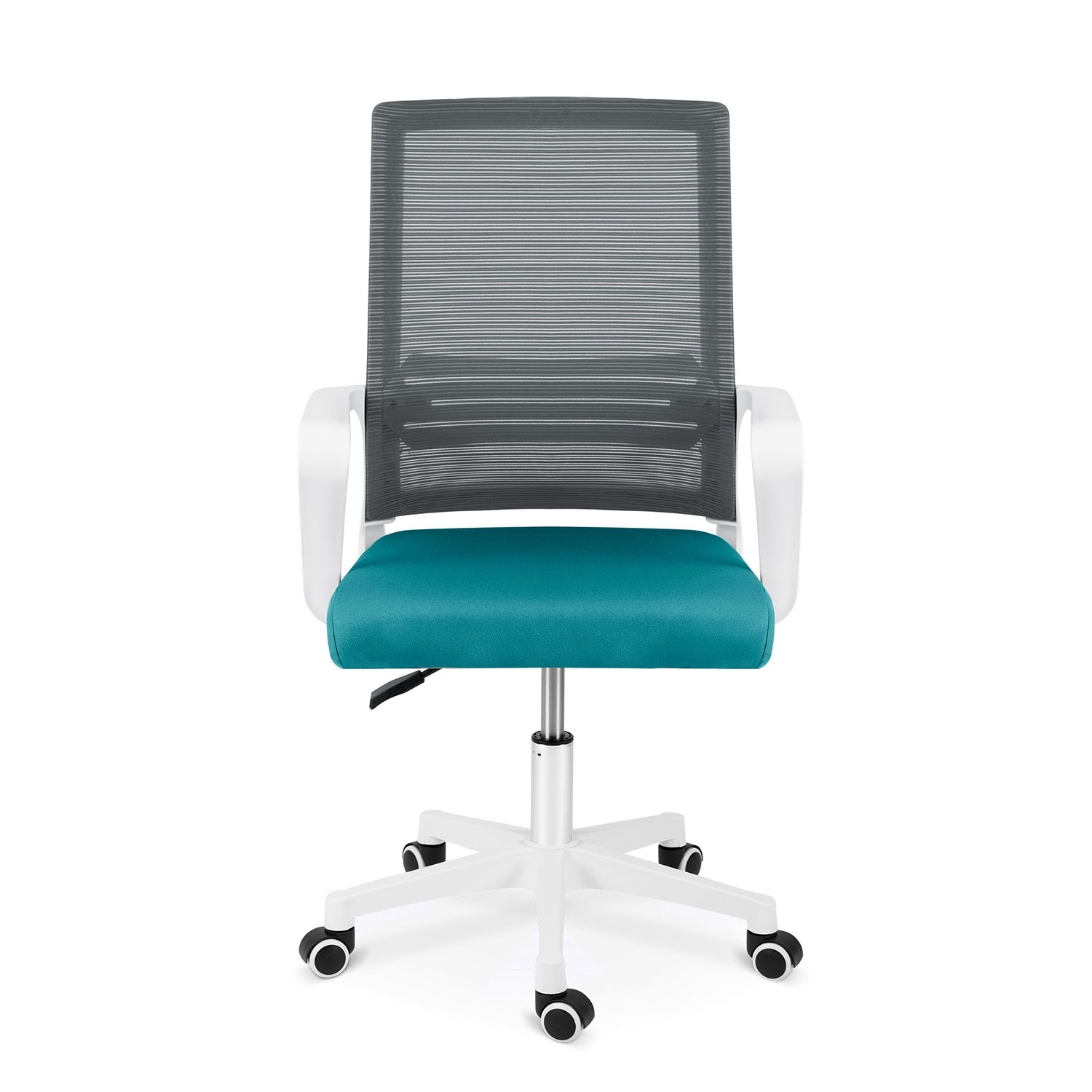 Sofatel Corta micromesh bureaustoel, grijs en turquoise