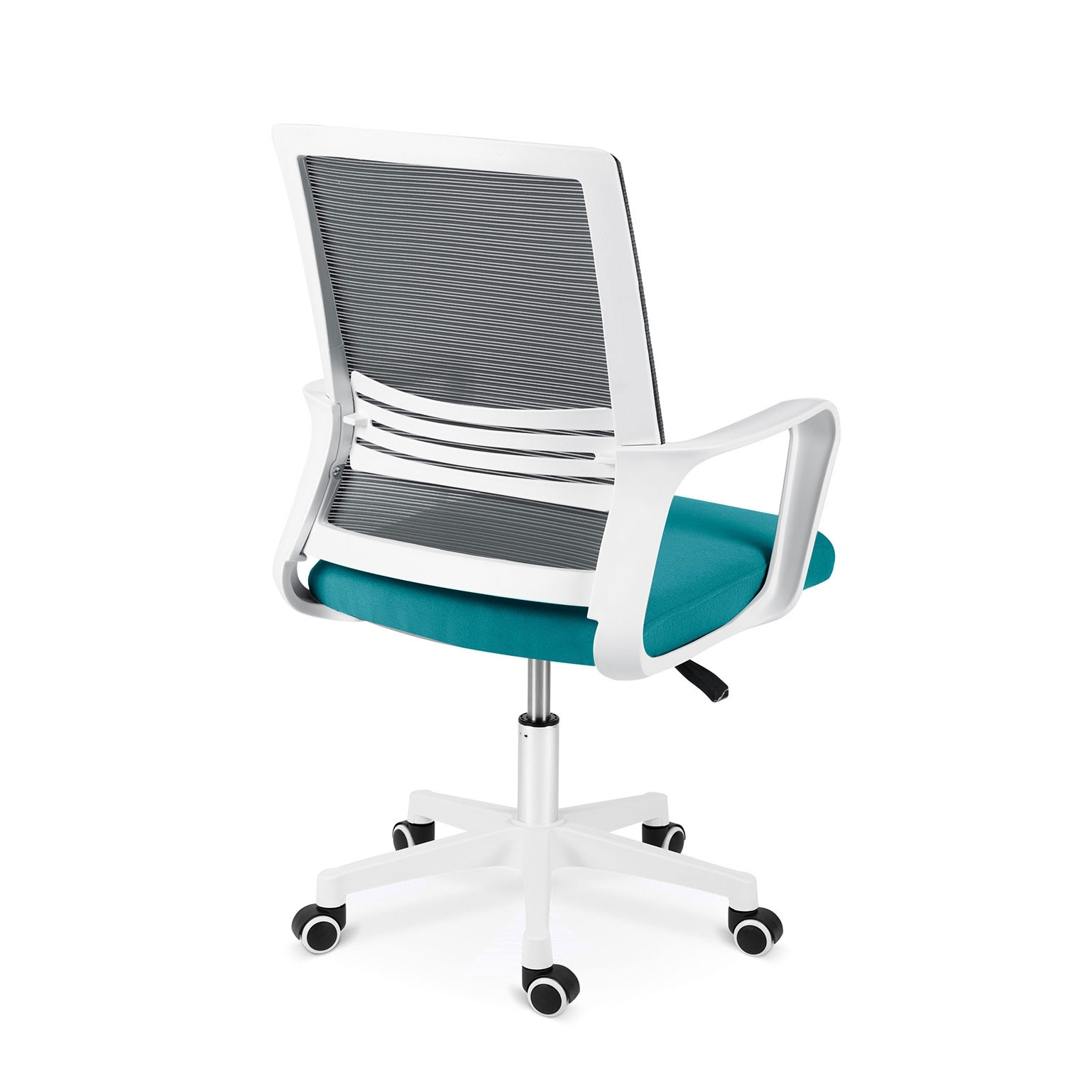Cadeira de escritório Sofatel Corta micromesh, cinza e turquesa