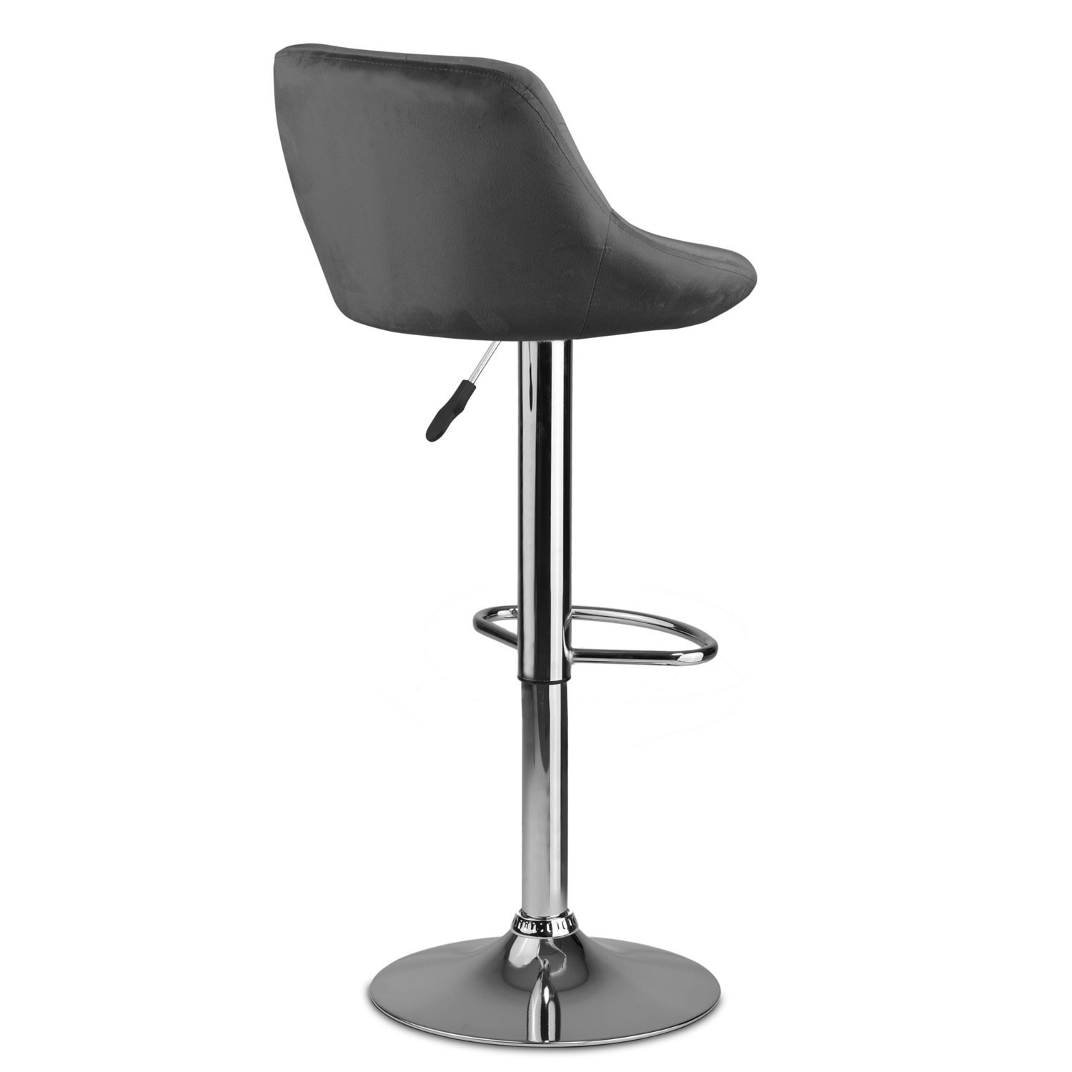 Nerra bar stool with backrest - 2 pieces - gray