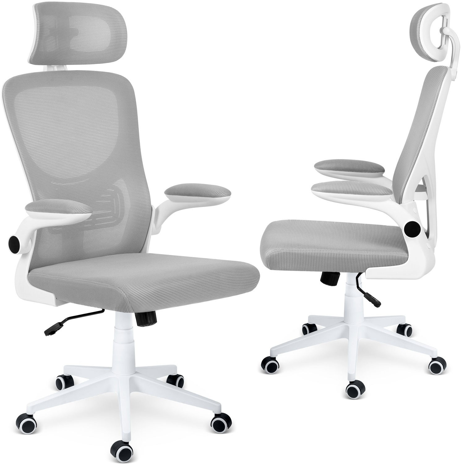 Chaise de bureau Sofotel Brass micromesh, gris