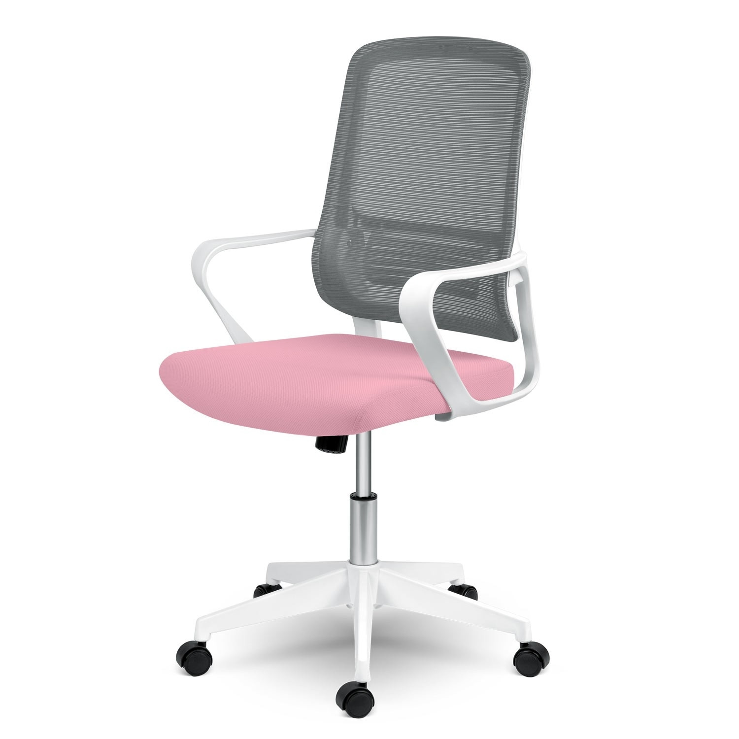 Sofotel Wizo Micro-Mesh-Bürostuhl, weiß und rosa