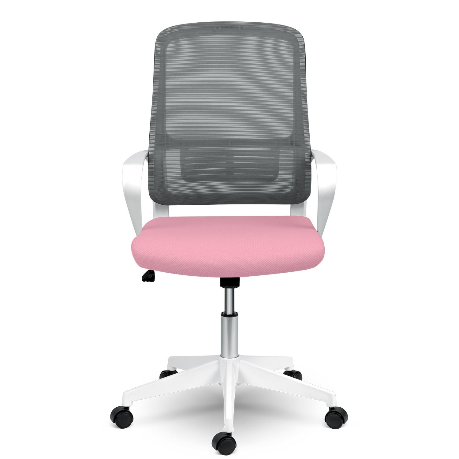 Sofotel Wizo micro-mesh bureaustoel, wit en roze