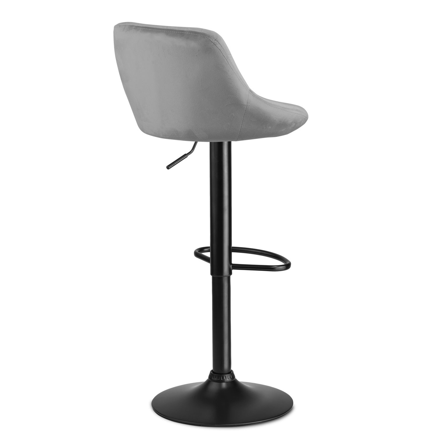 Bar stool with backrest Nerra light gray - 2 pieces