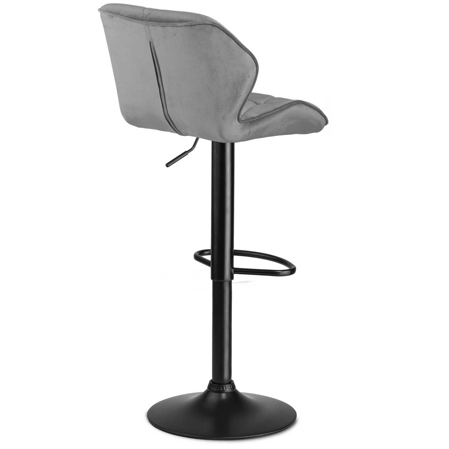 Bar stool with backrest Castel light gray - 2 pcs