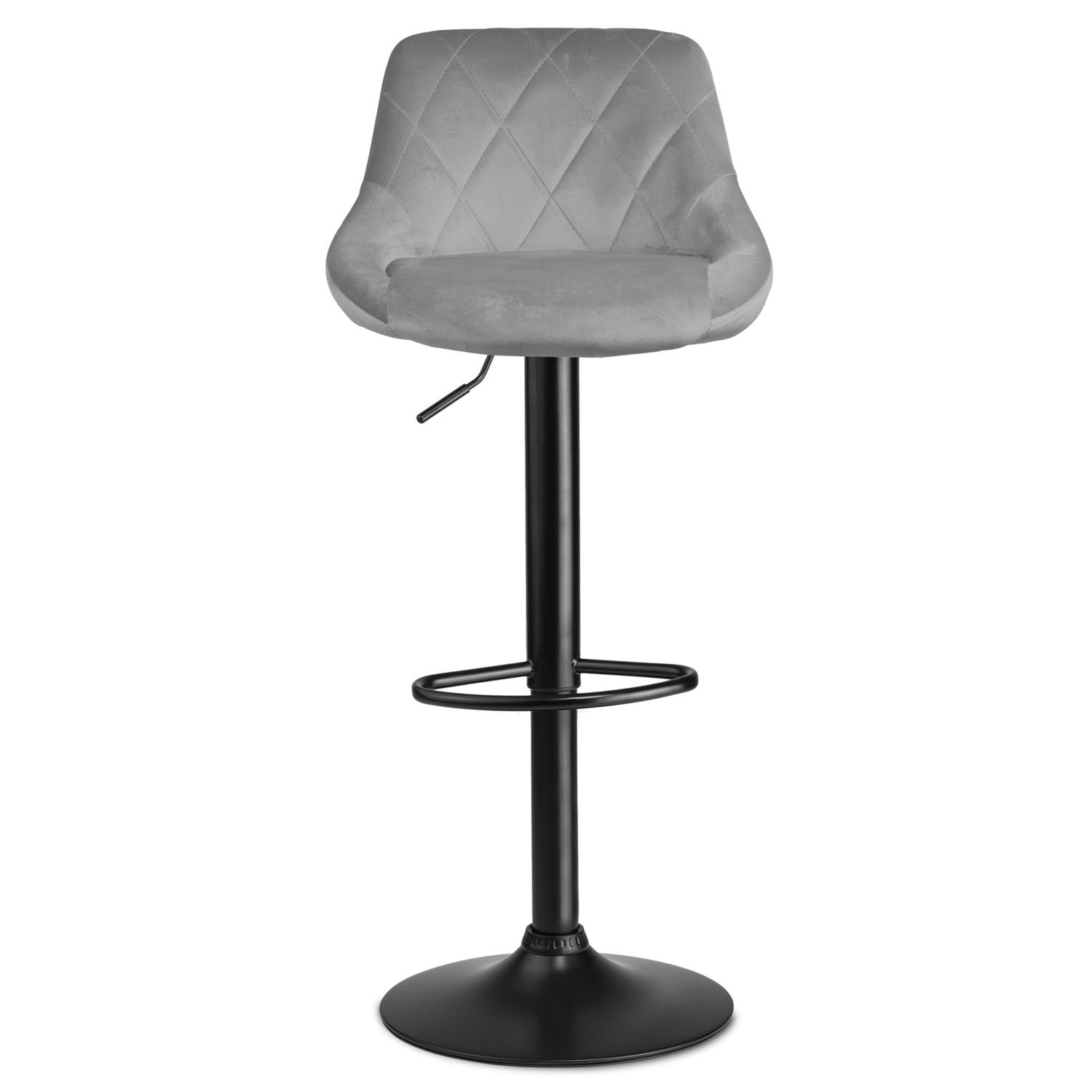 Bar stool with backrest Nerra light gray