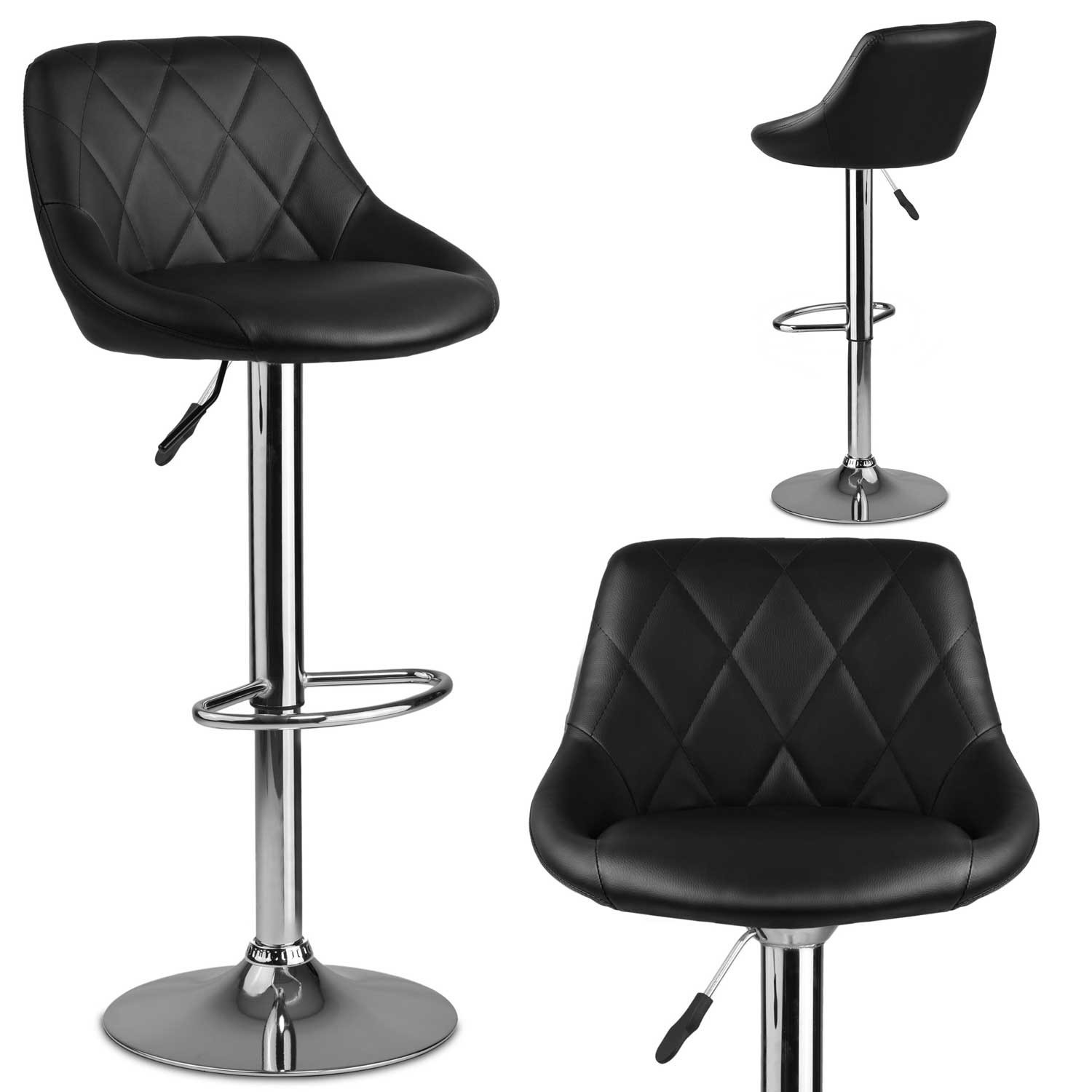 Bar stool with backrest Nerra black