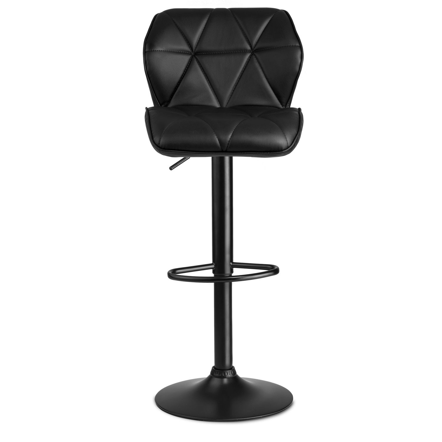 Castel bar stool with backrest, black