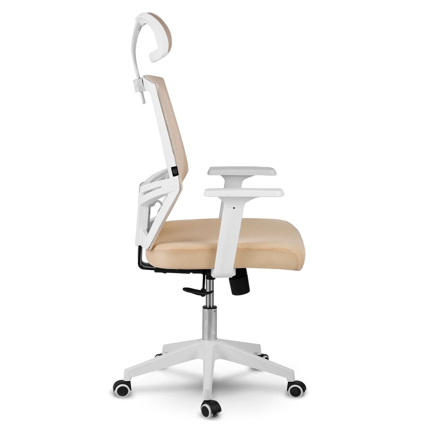 Chaise de bureau en micro-maille beige Sofotel Rotar