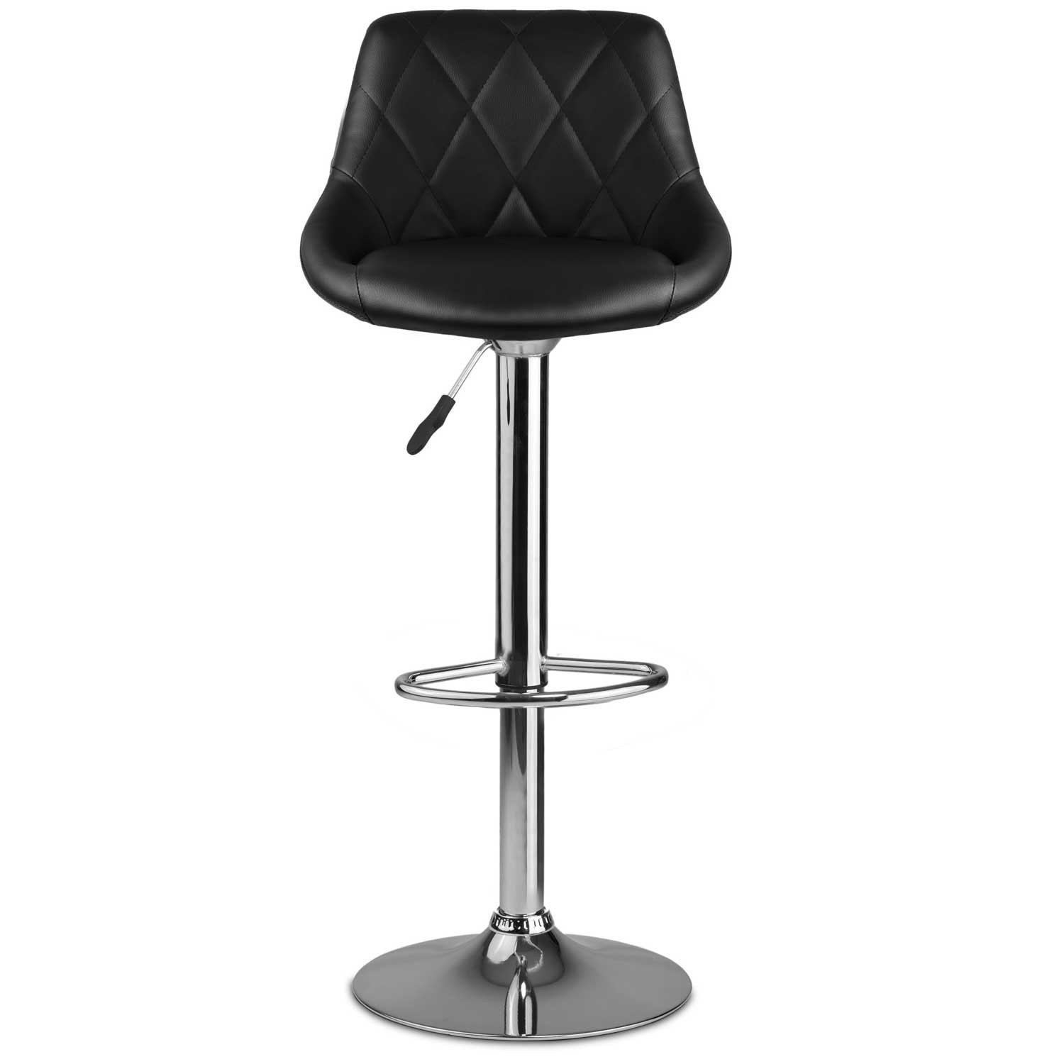 Bar stool with backrest Nerra black - 2 pieces