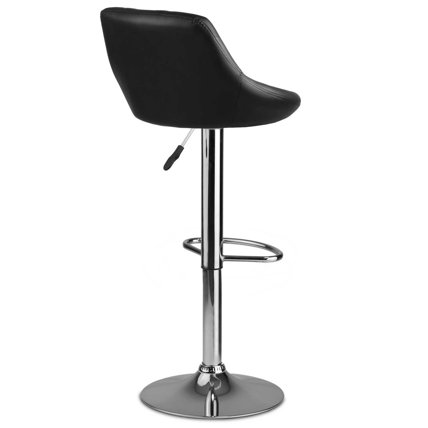 Bar stool with backrest Nerra black - 2 pieces