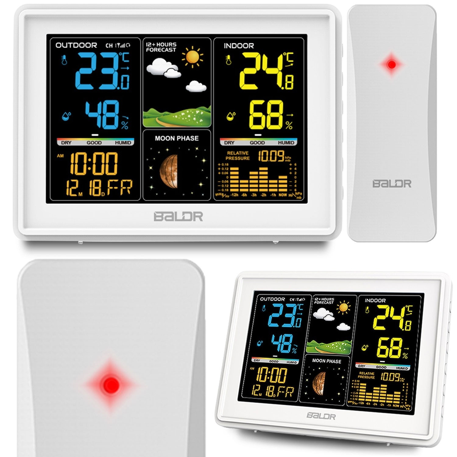 Weerstation met display BD-907 wit