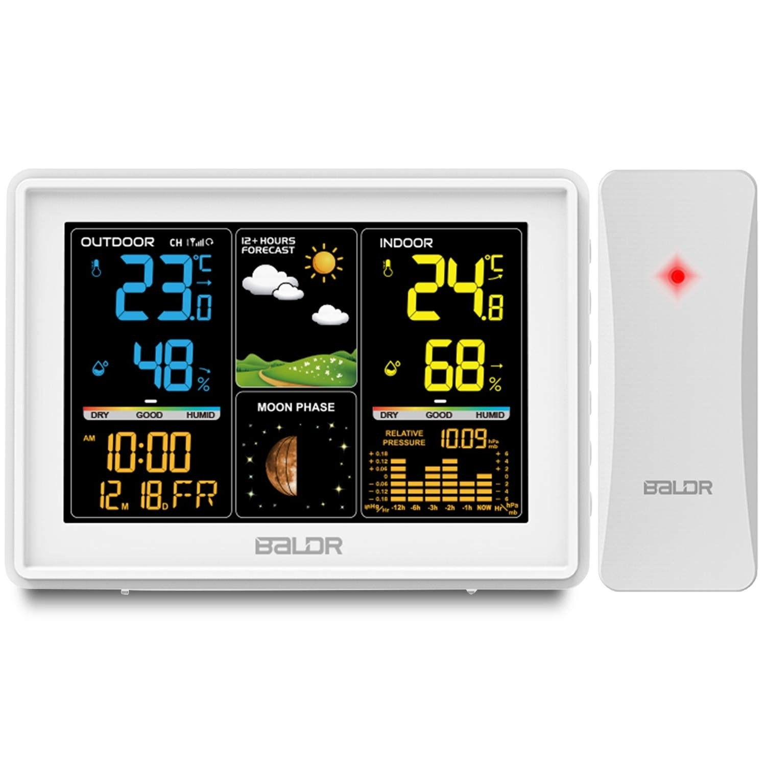 Weerstation met display BD-907 wit