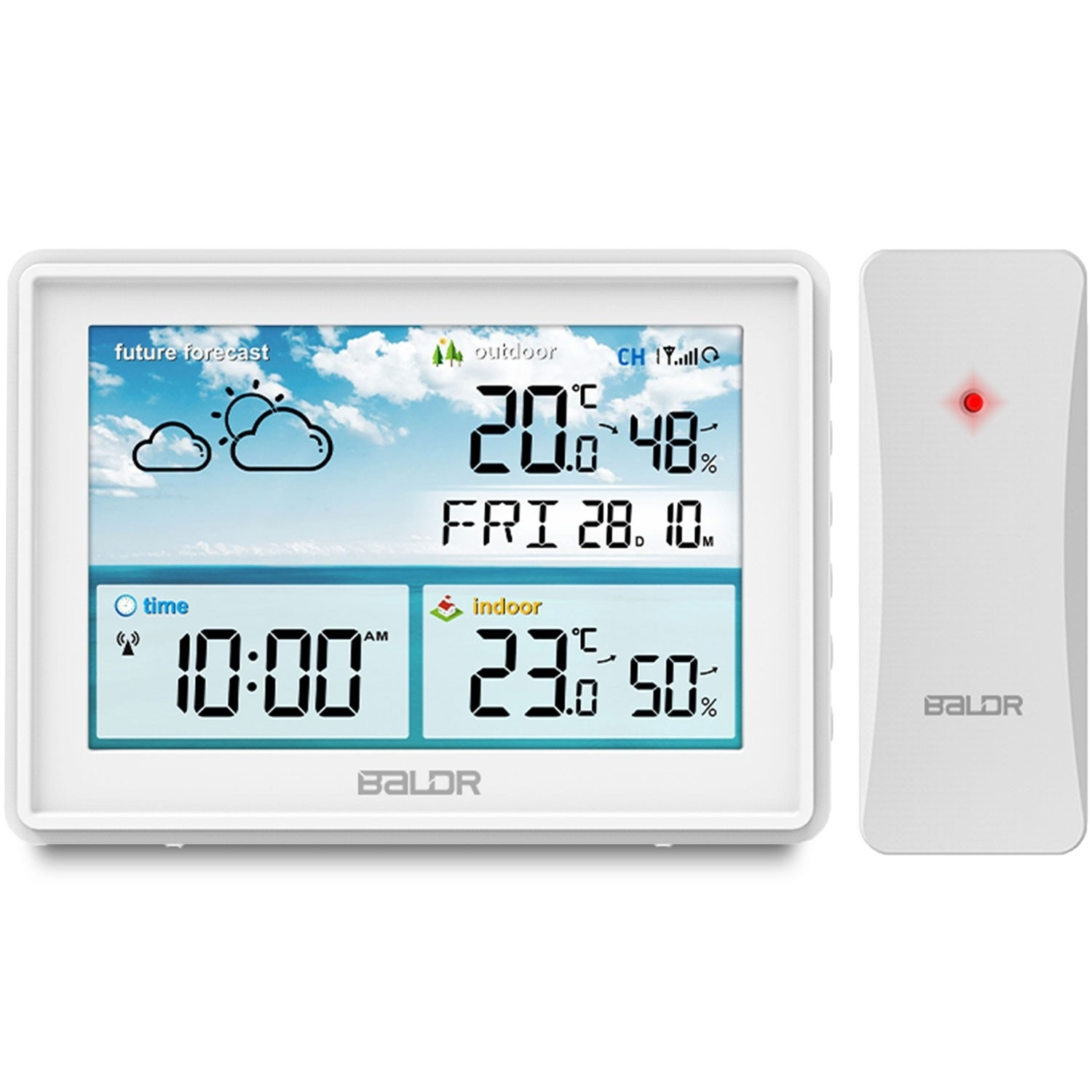 Weerstation met display BD-909 wit