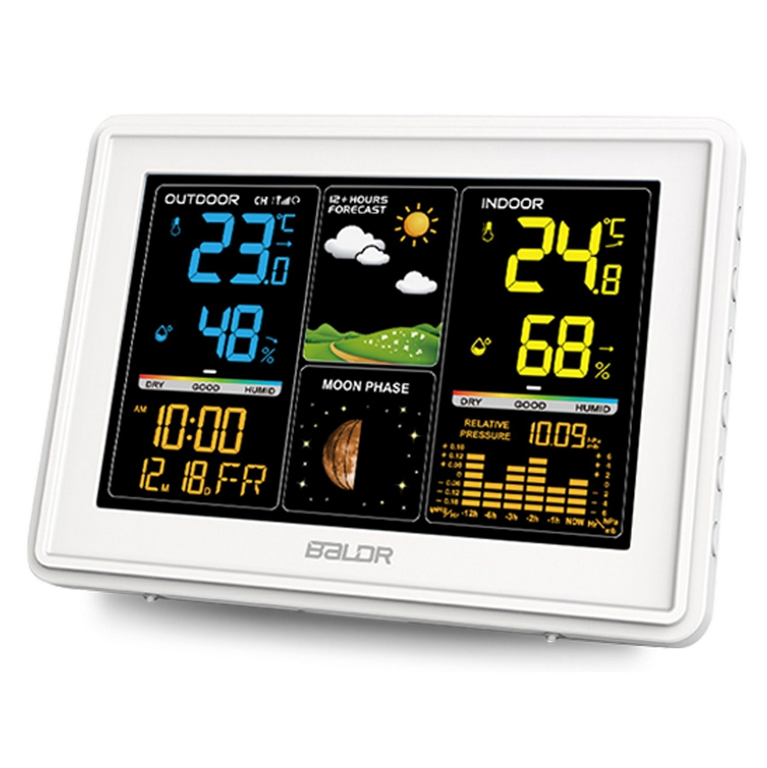Weerstation met display BD-907 wit