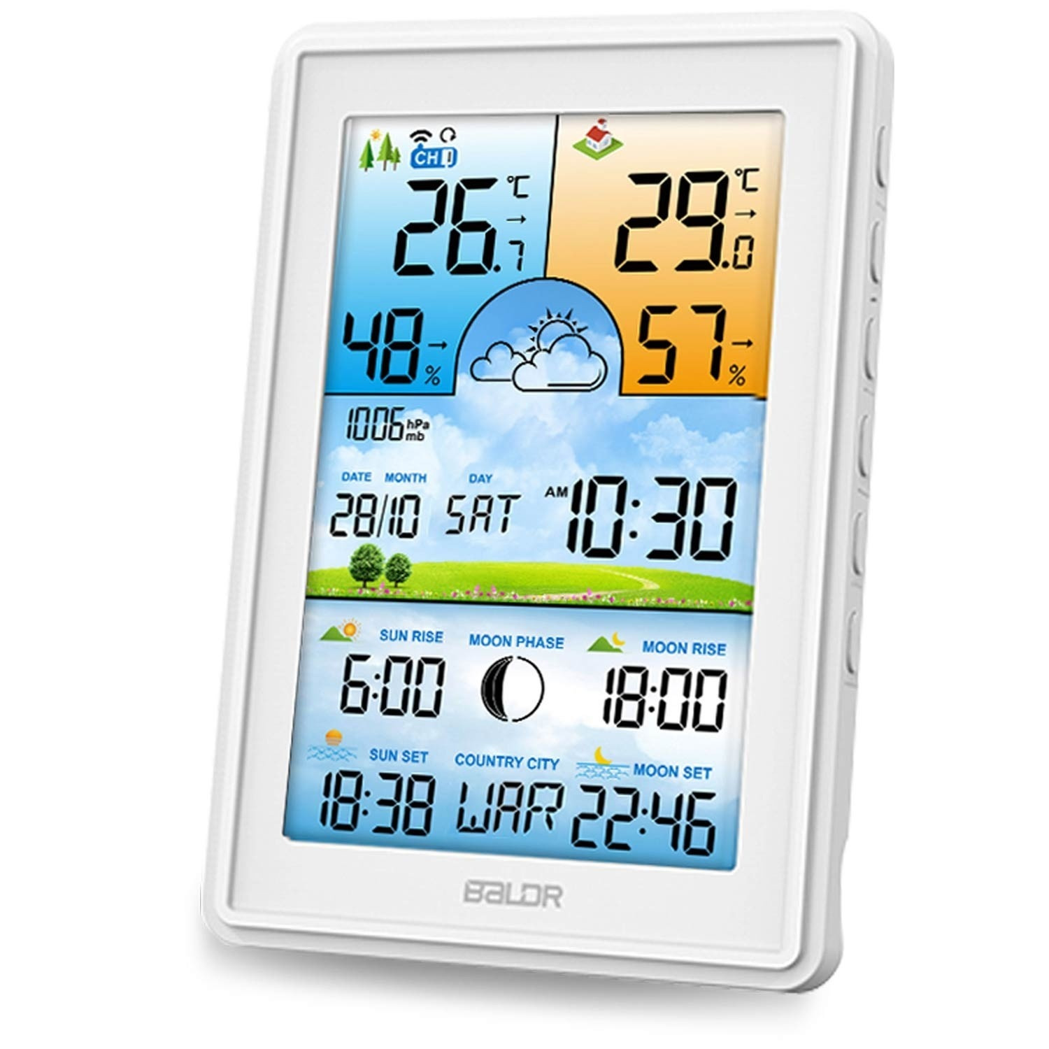 Weerstation met display BD-906 wit