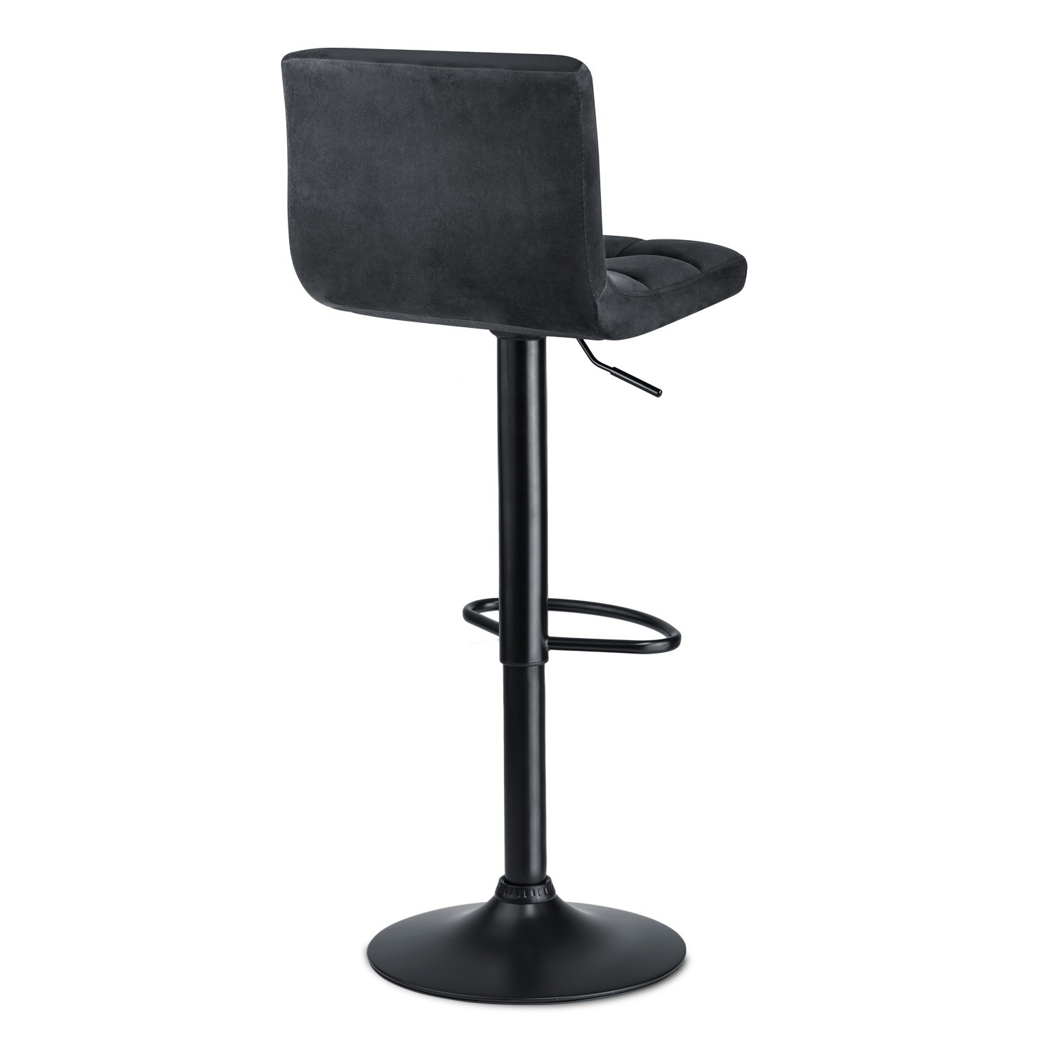 Monro bar stool with backrest, black