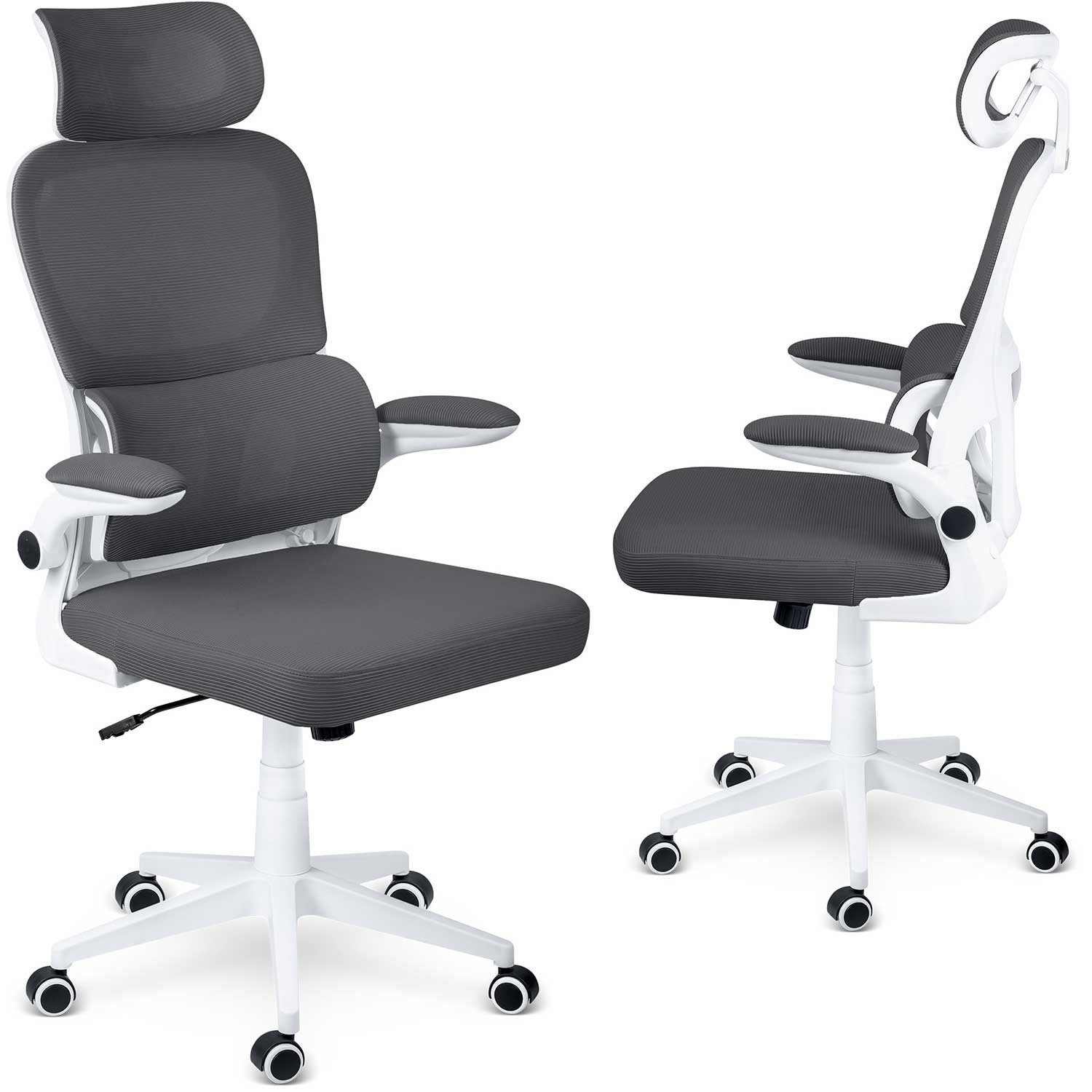 Chaise de bureau Sofotel Formax en micro-maille graphite