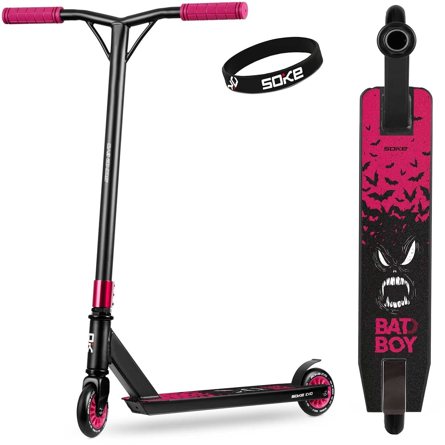 Professional Trick Scooter SOKE EVO Ruby Red