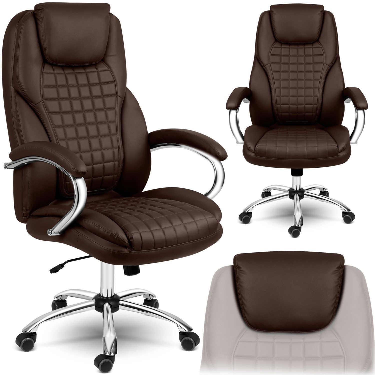 Sedia da ufficio ergonomica Sofotel Batory - Marrone castagna