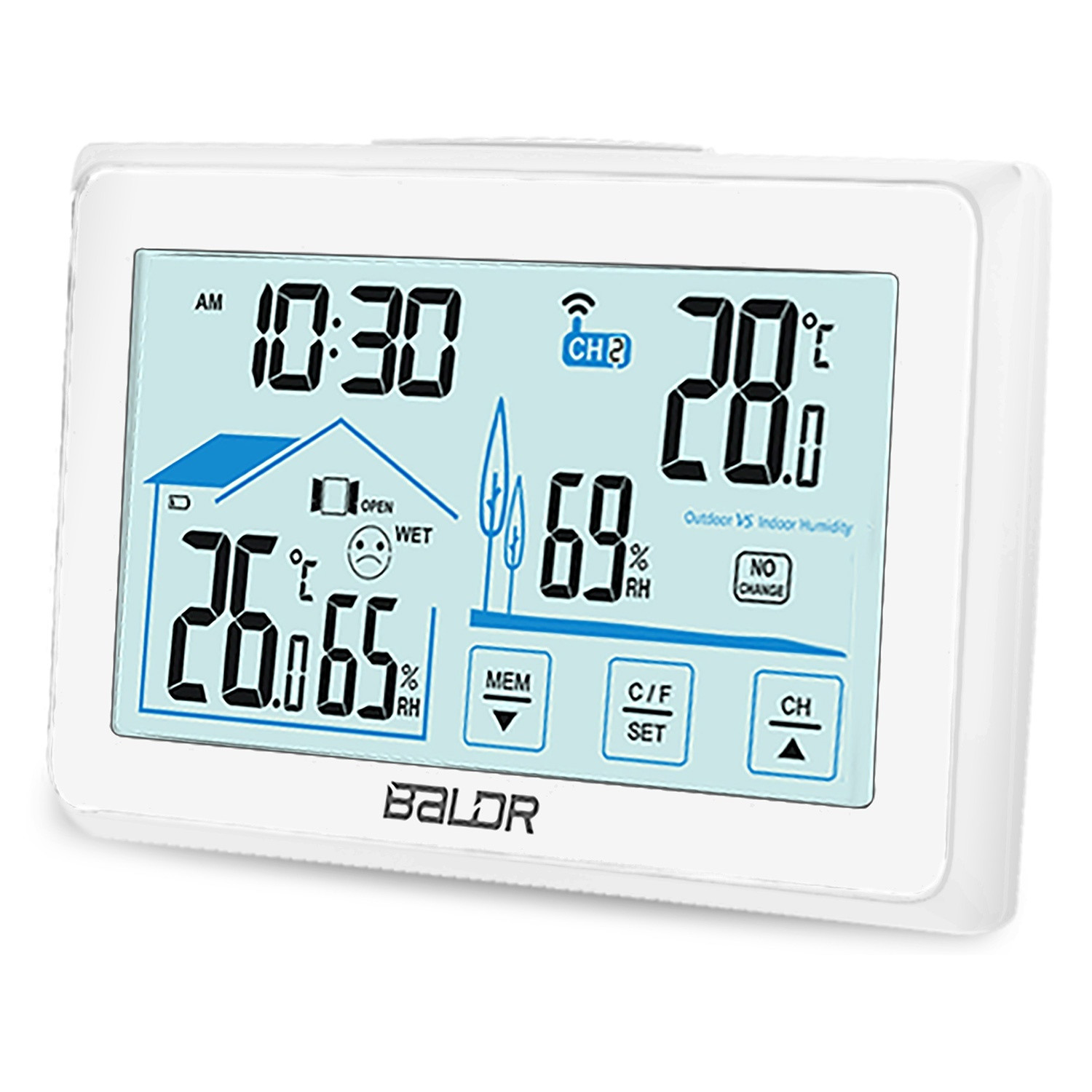 Weerstation met display BD-910 wit