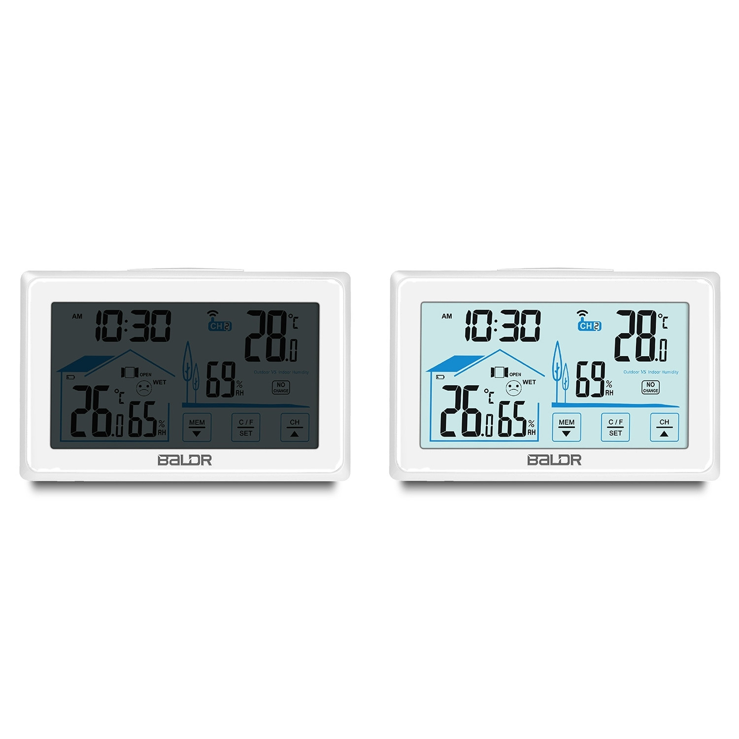 Weerstation met display BD-910 wit