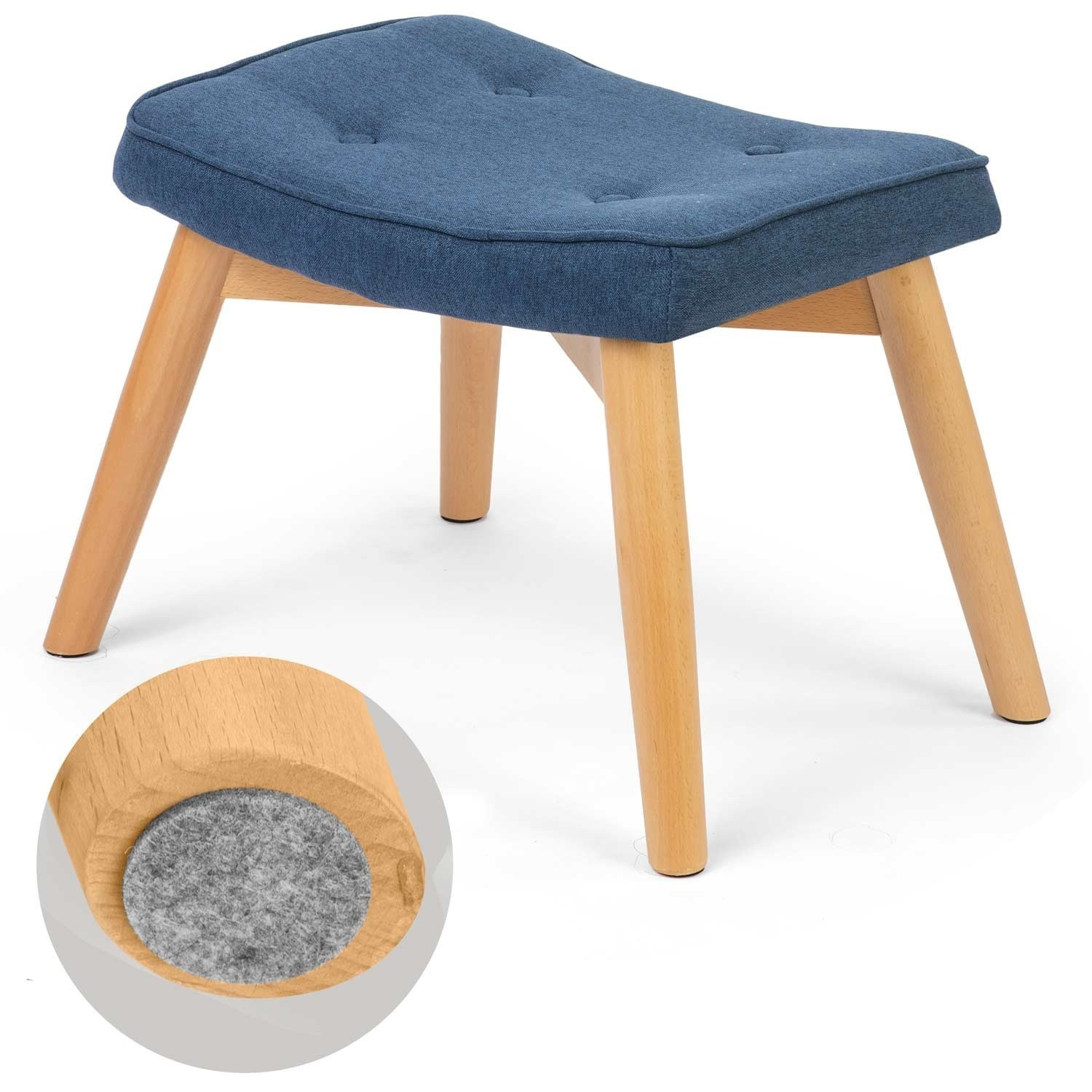Reposapiés azul para sillón nórdico Sofotel