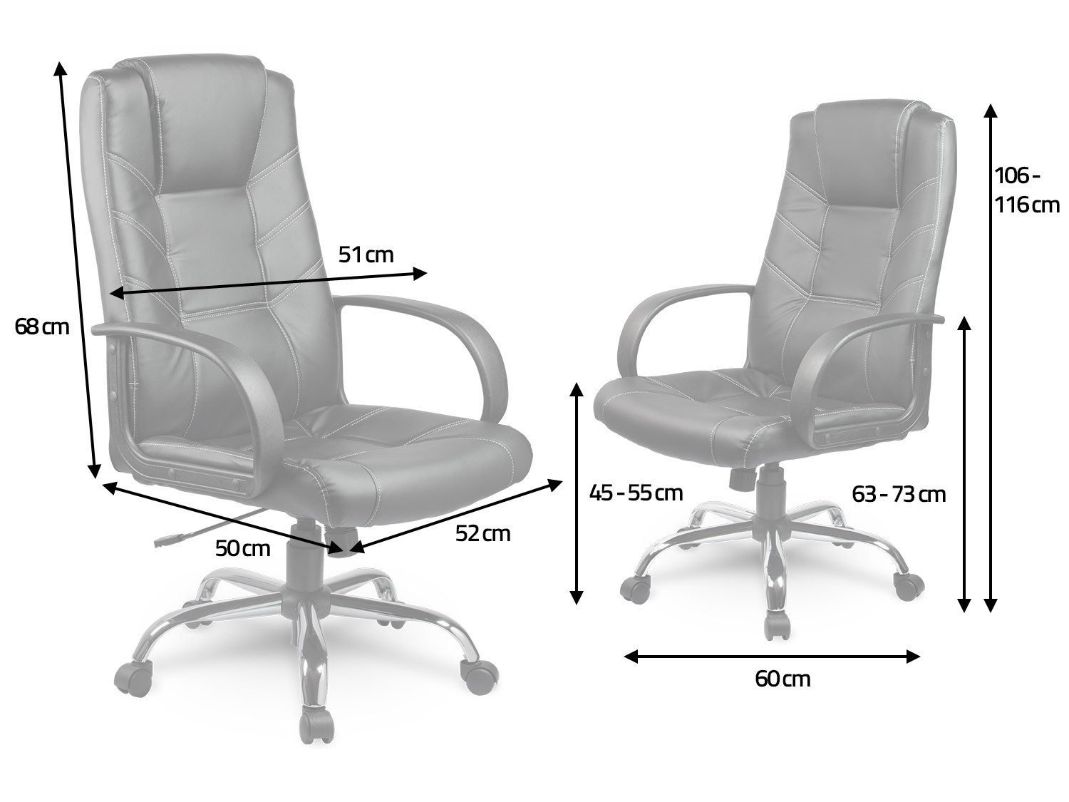Luxe lederen bureaustoel - Sofotel EG-221 Bruin