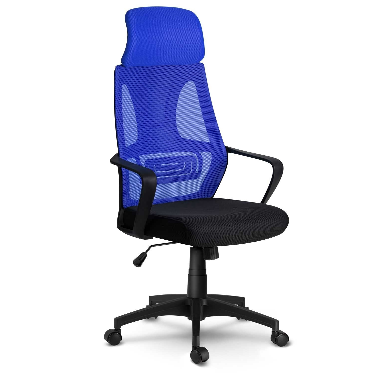Sedia da ufficio con microrete, Praga - blu