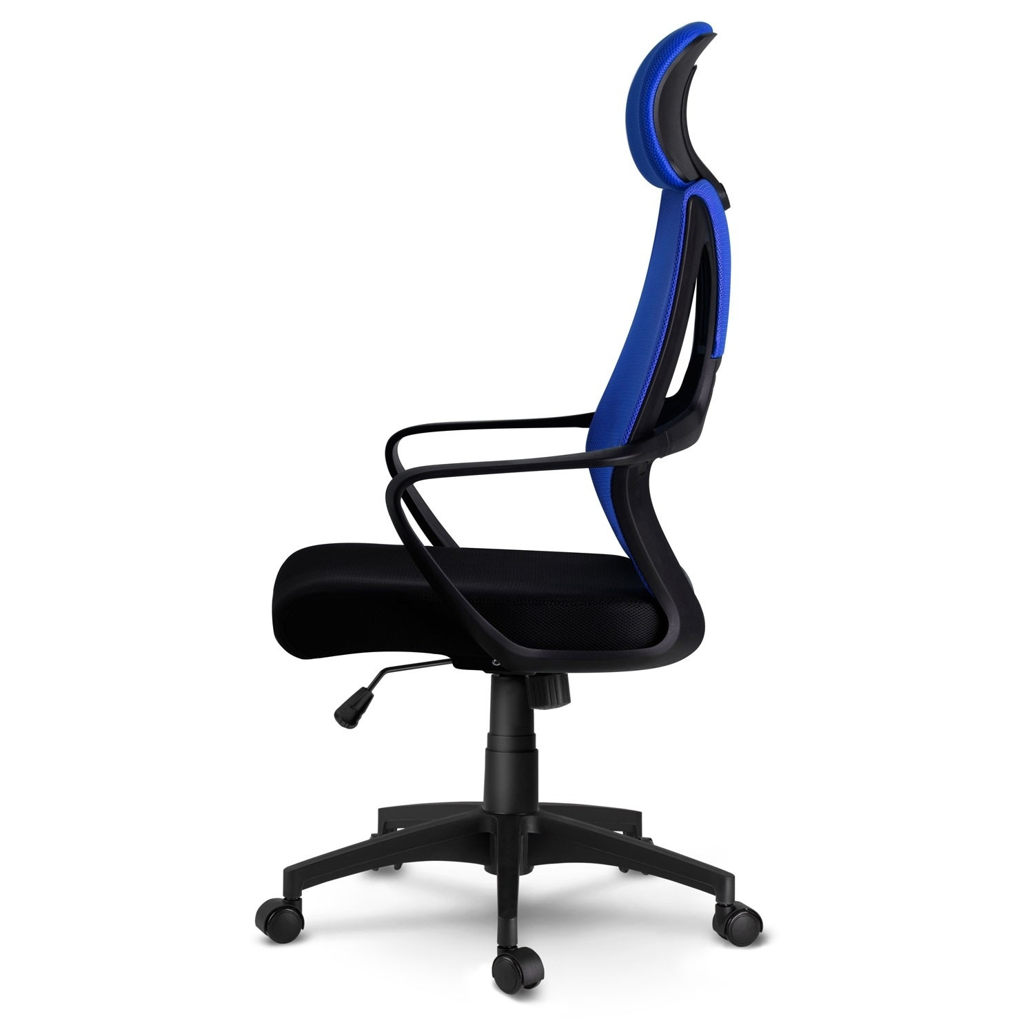 Sedia da ufficio con microrete, Praga - blu