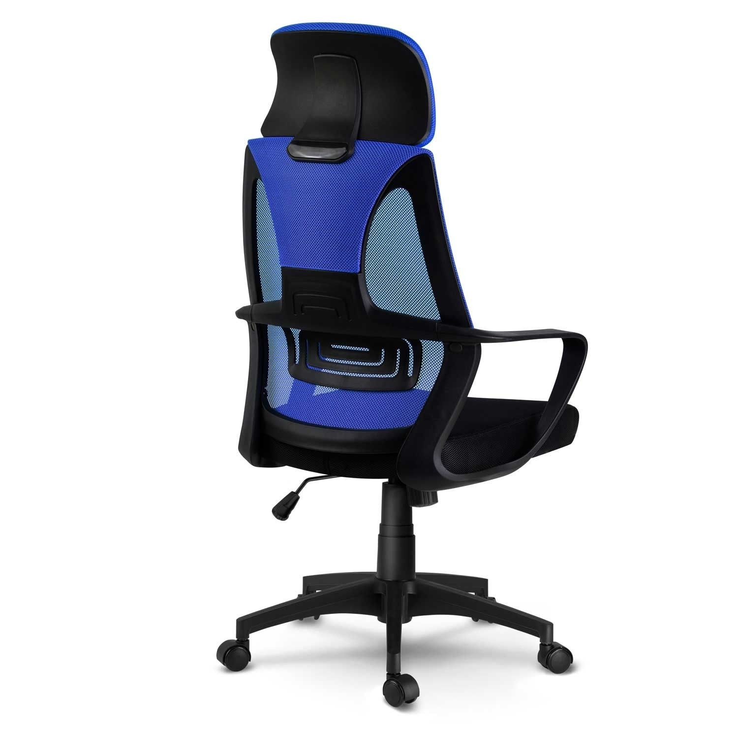 Sedia da ufficio con microrete, Praga - blu