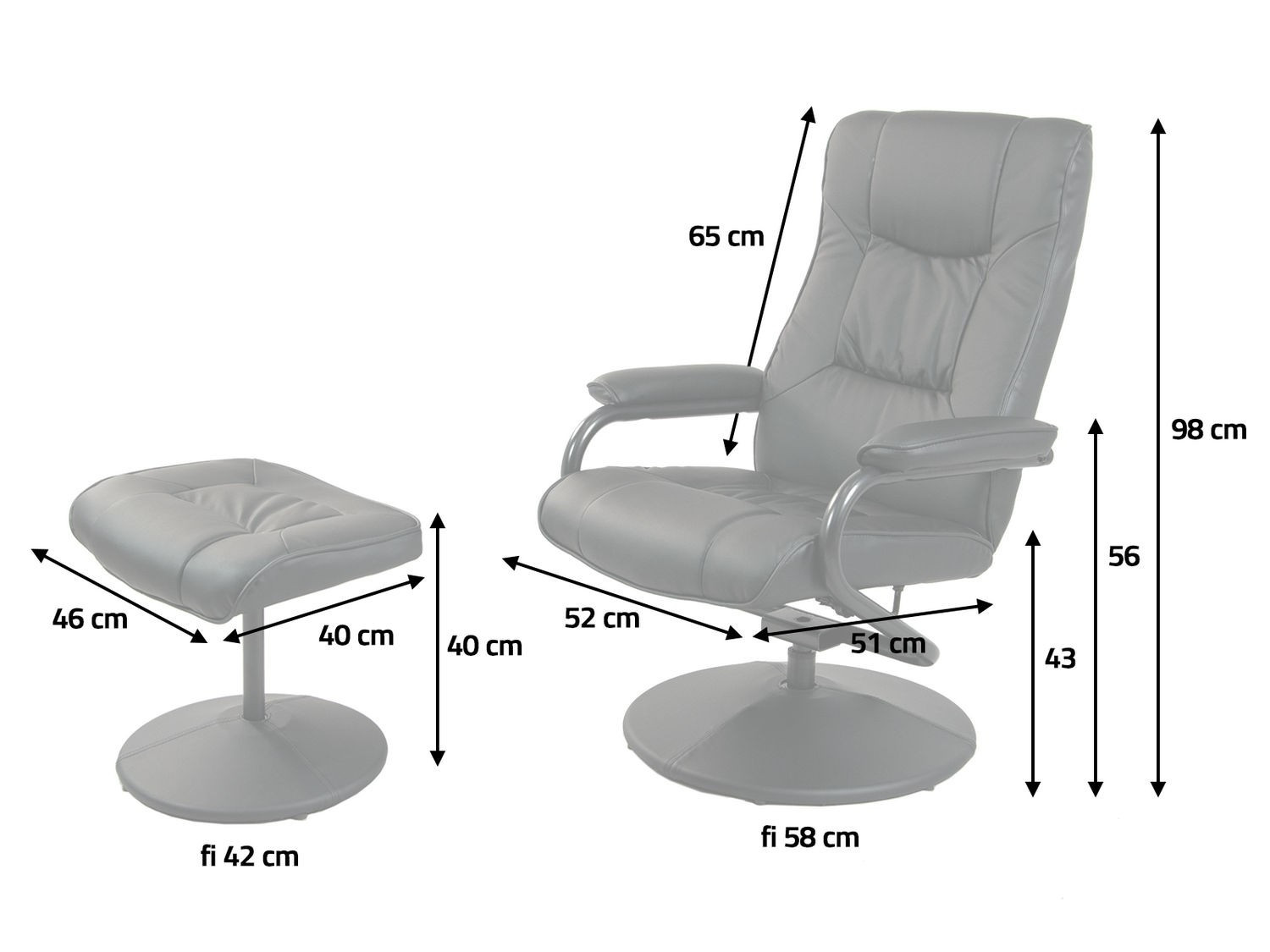 Lujoso sillón con reposapiés de Sofotel