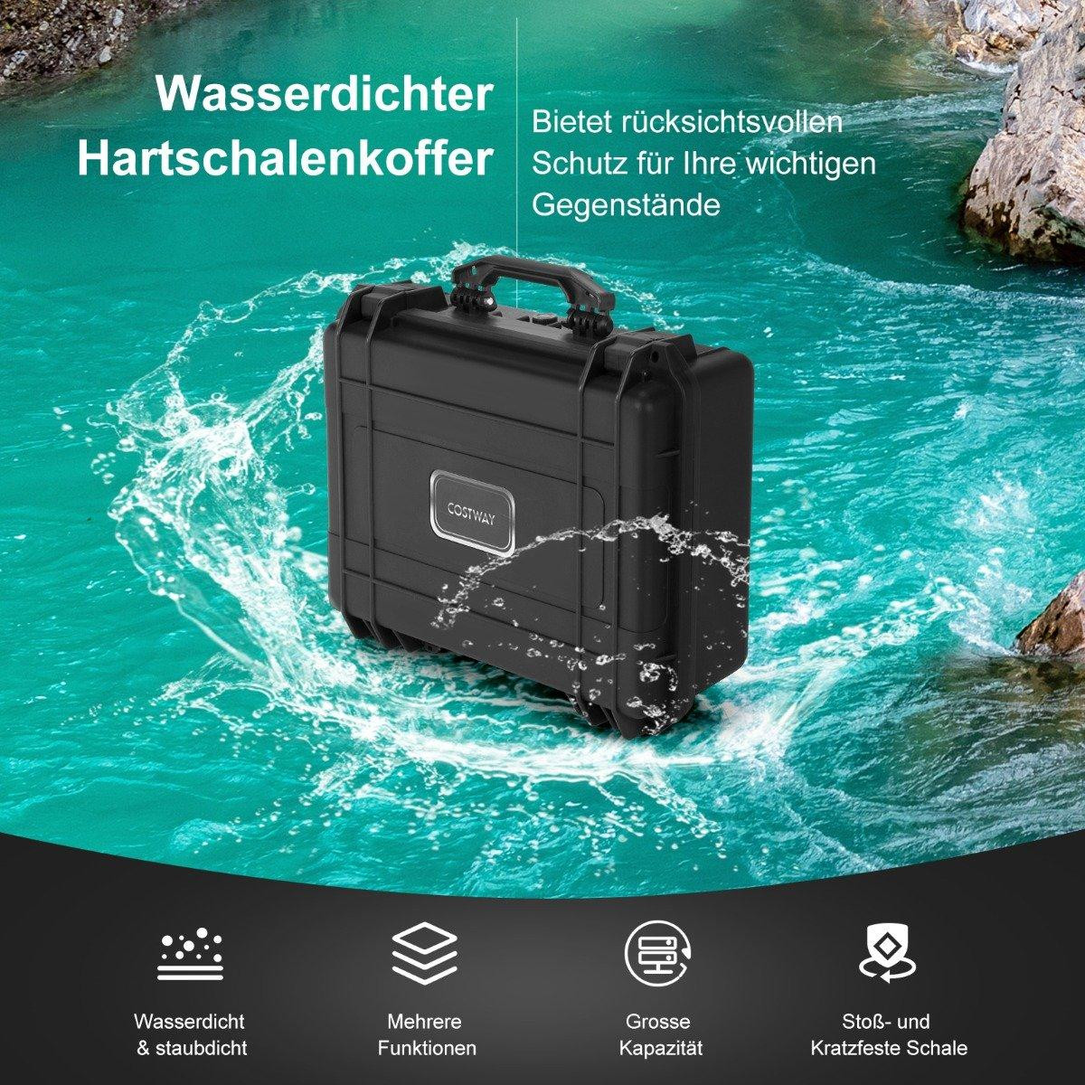 13" Hard Shell Camera Case with Adjustable Foam Insert Waterproof C...