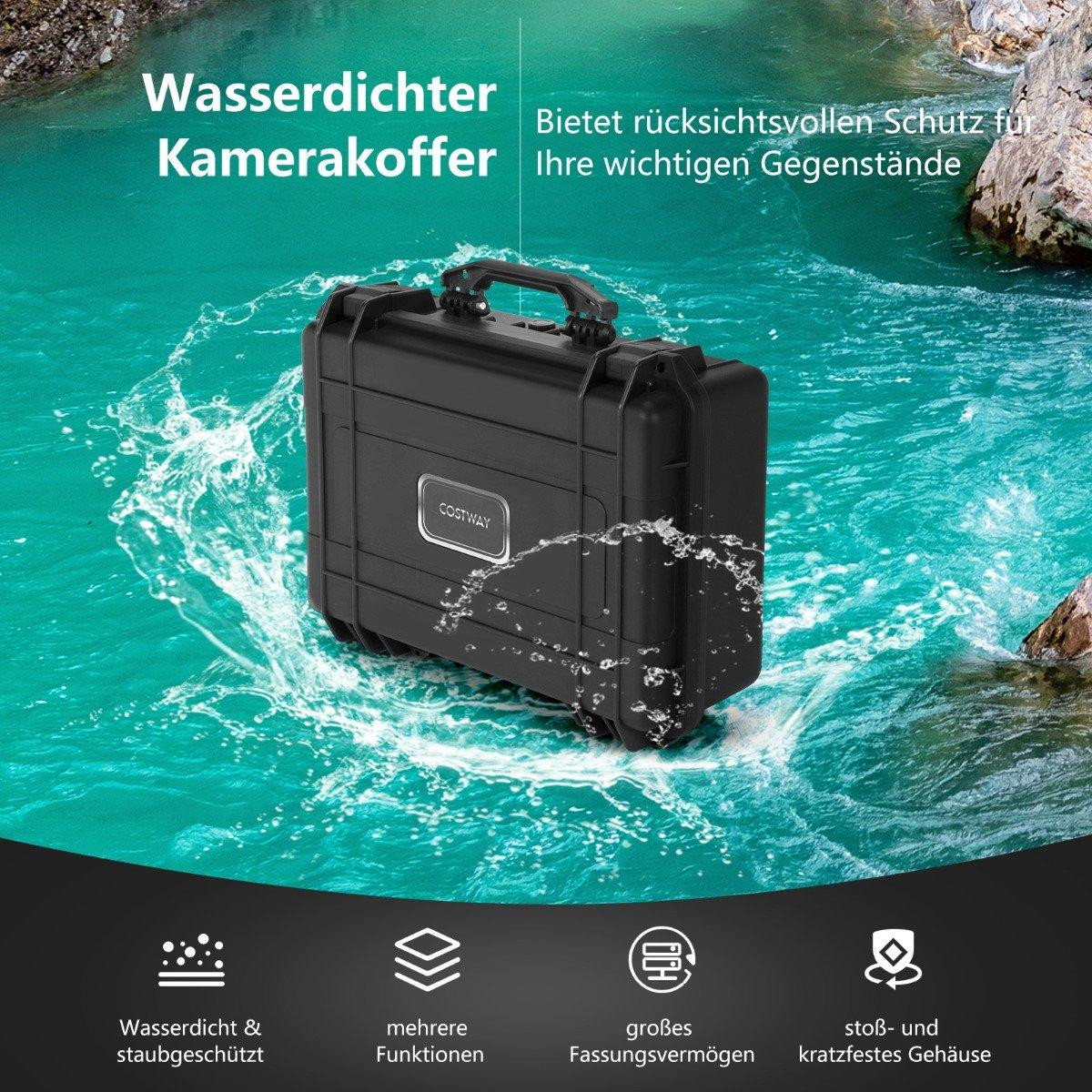 Multi-purpose carrying case with foam insert, waterproof camera cas...