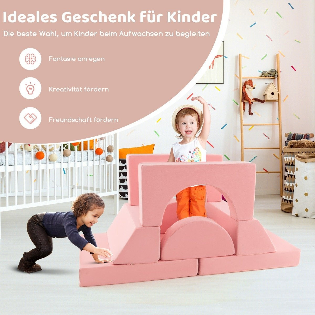 Sofá infantil modular, sofá de juego, sofá modular desenfundable, 1...