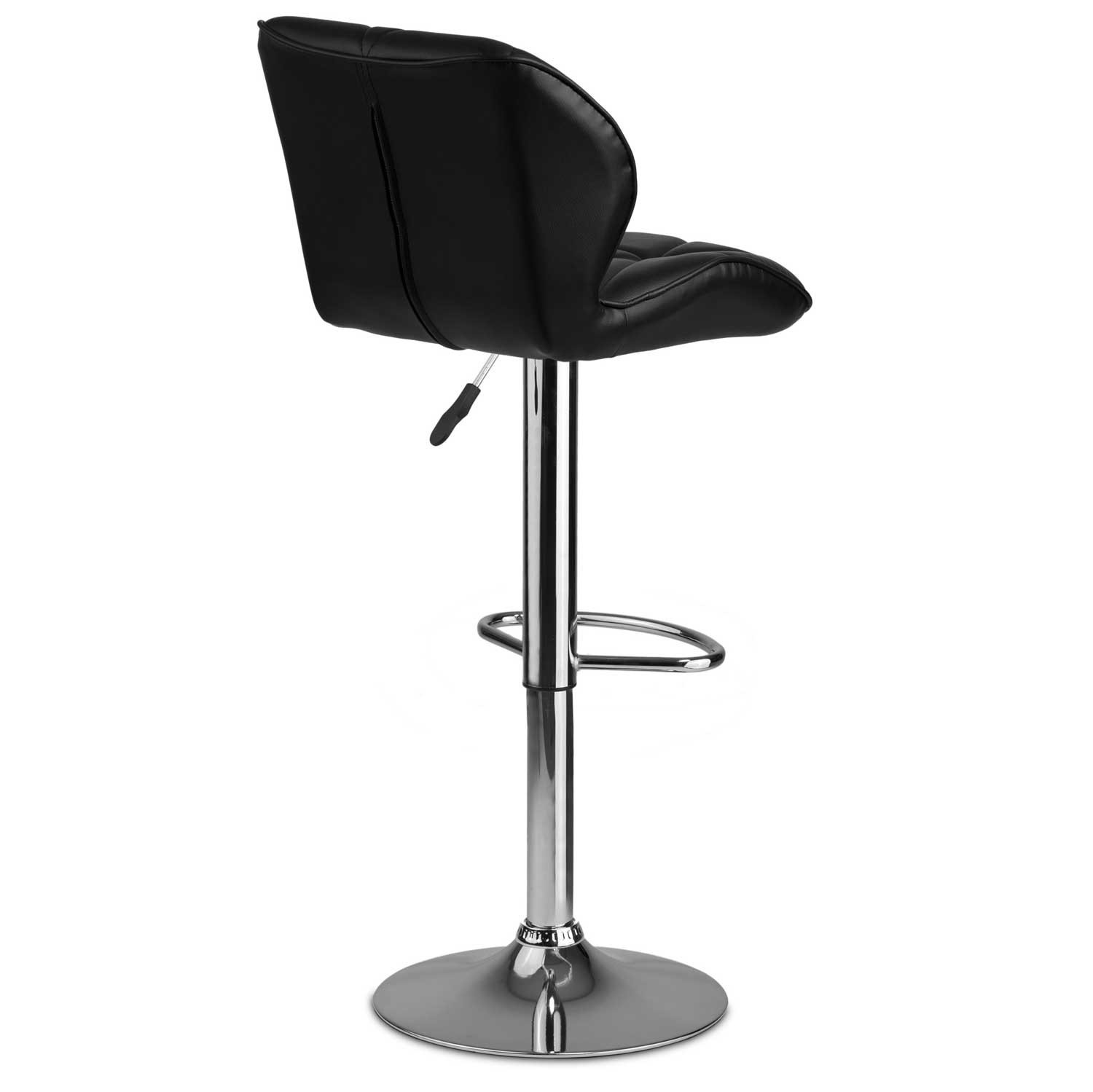 Castel bar stool with backrest, black