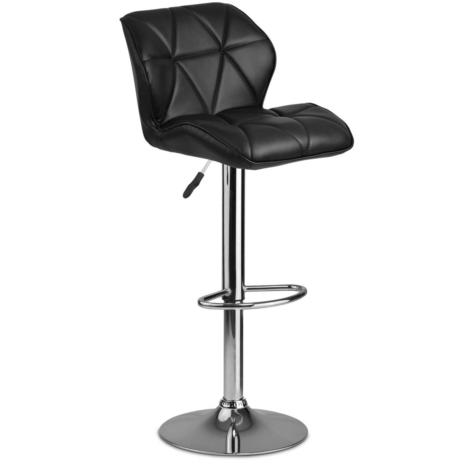 Bar stool with backrest Castel black - 2 pcs