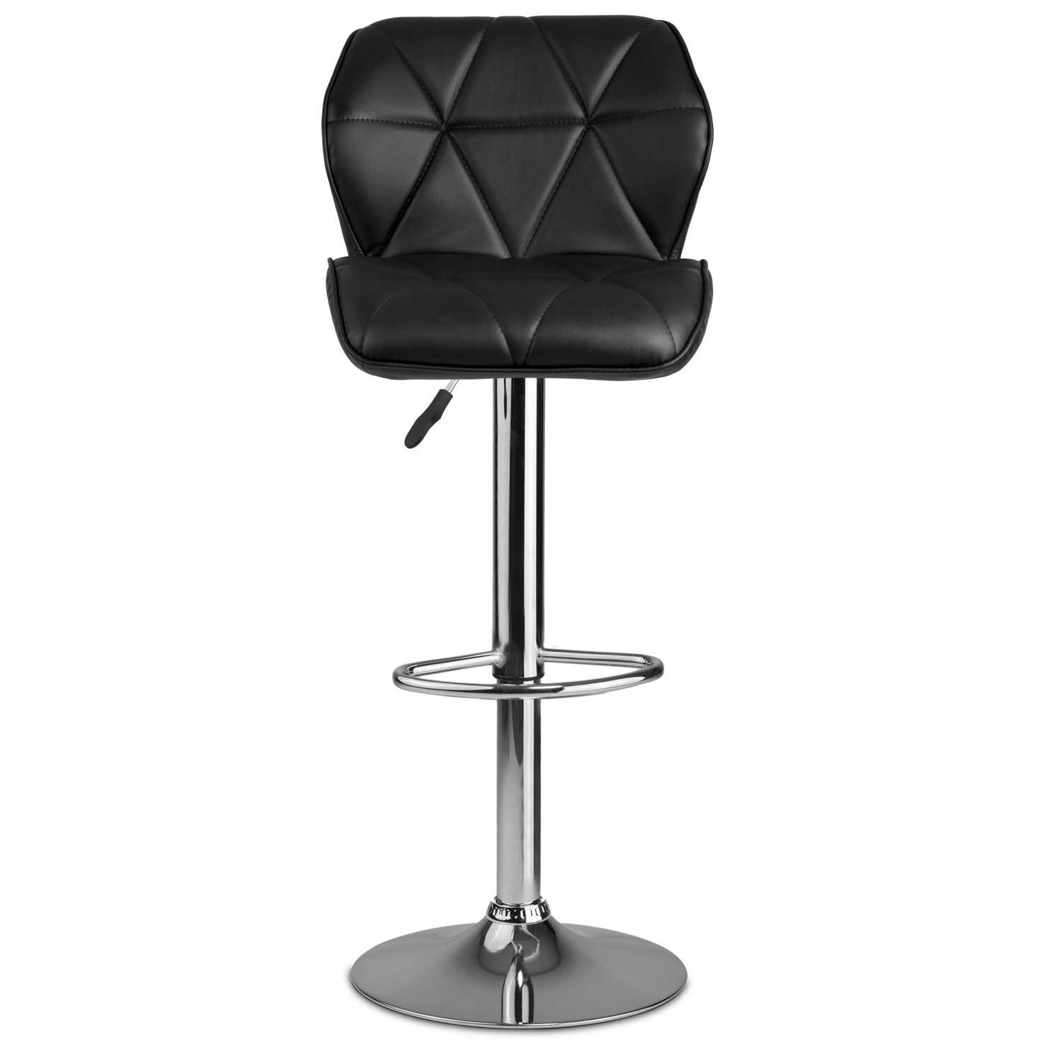 Bar stool with backrest Castel black - 2 pcs