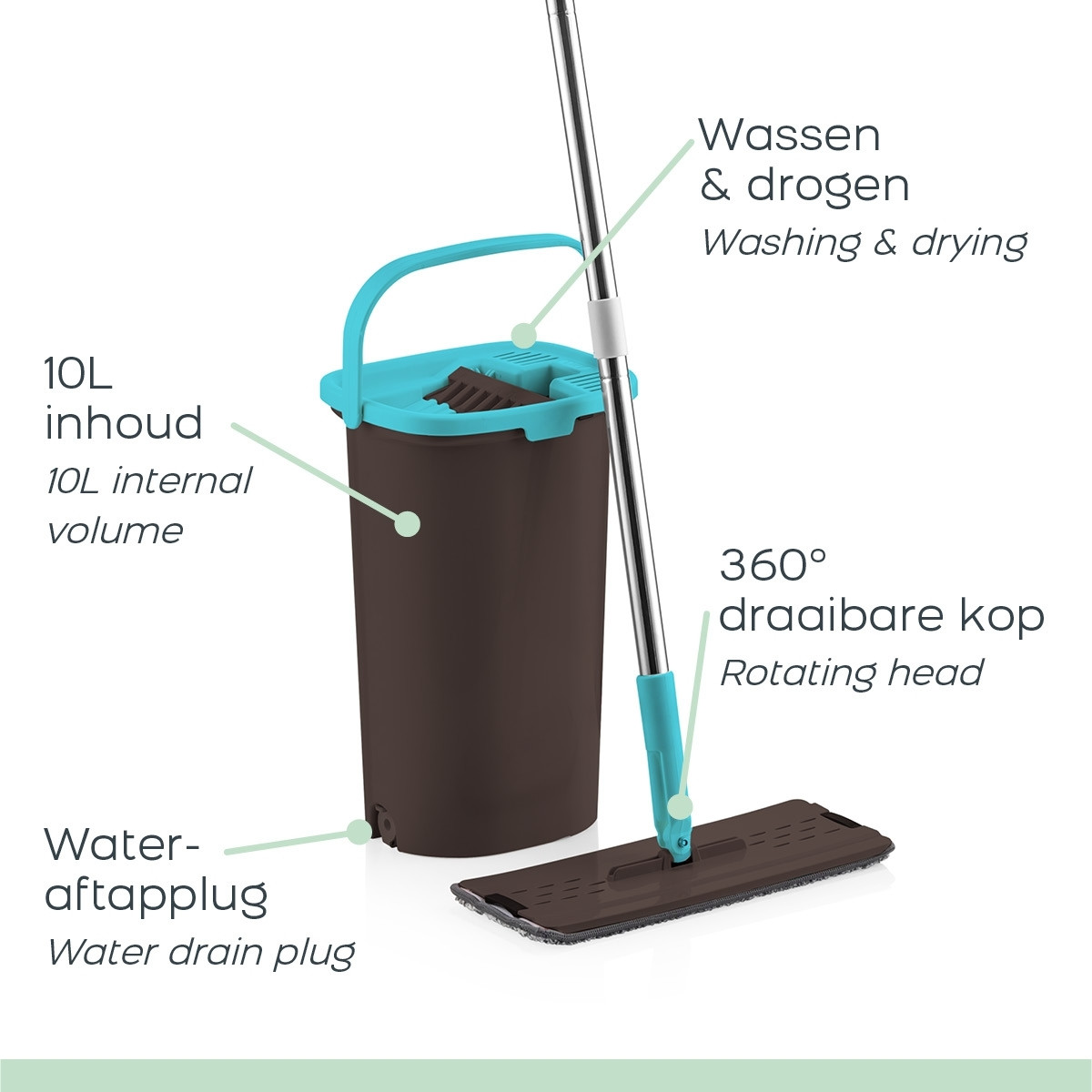 Orange Donkey Compact Flat Mop – Wischsystem